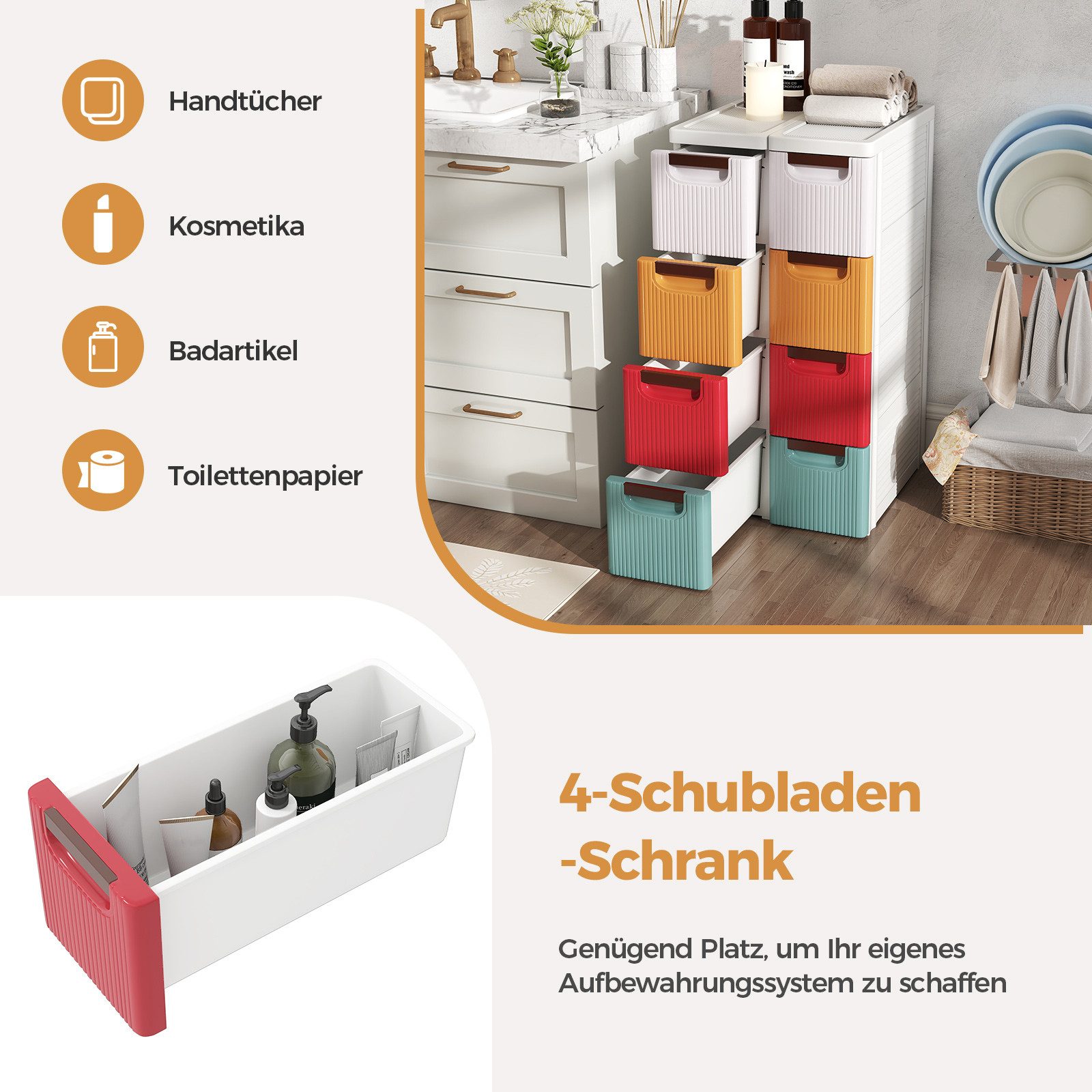 COSTWAY Beistellwagen