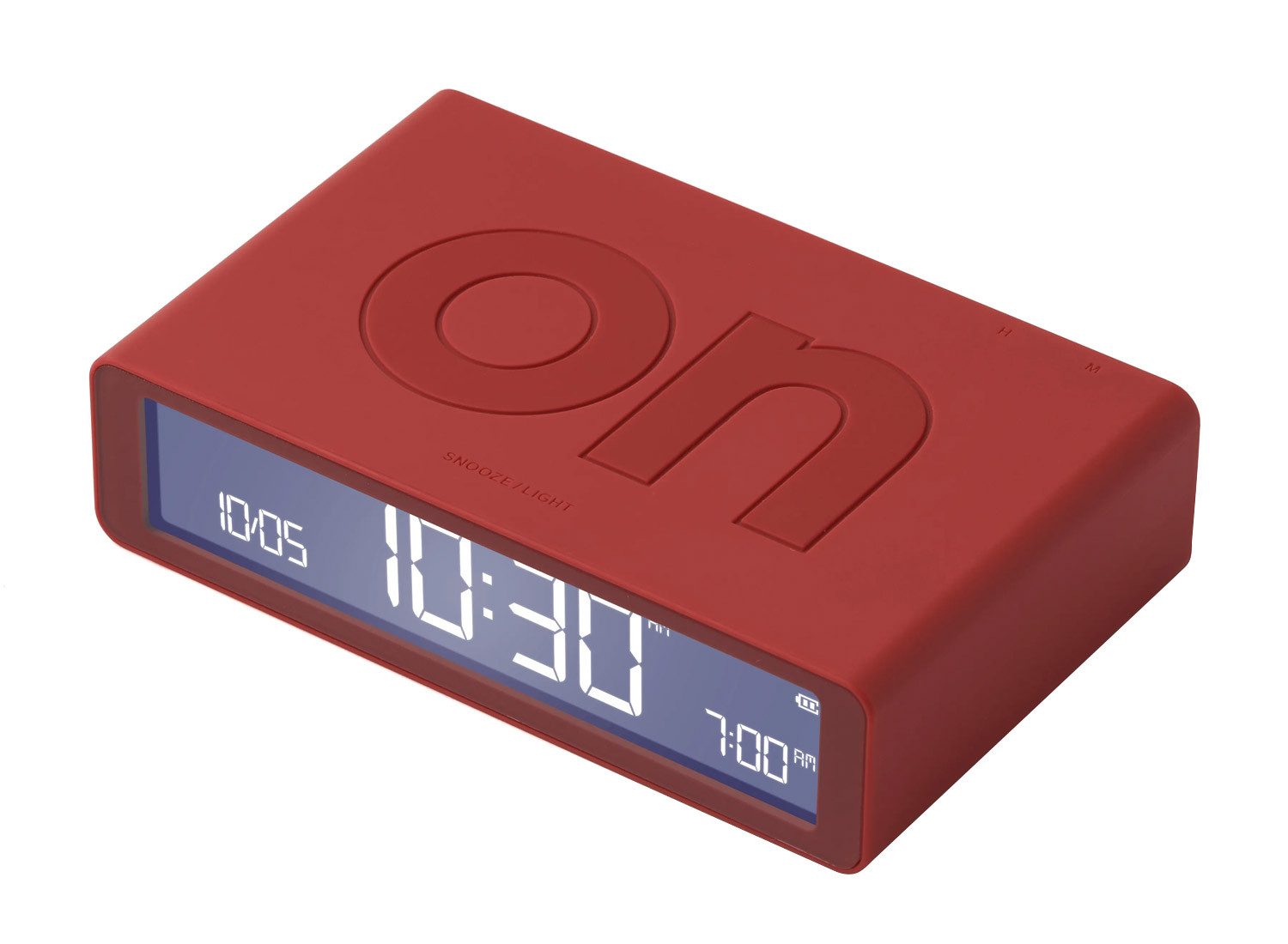 Lexon Quarzwecker Digital-Flip Classic Rot