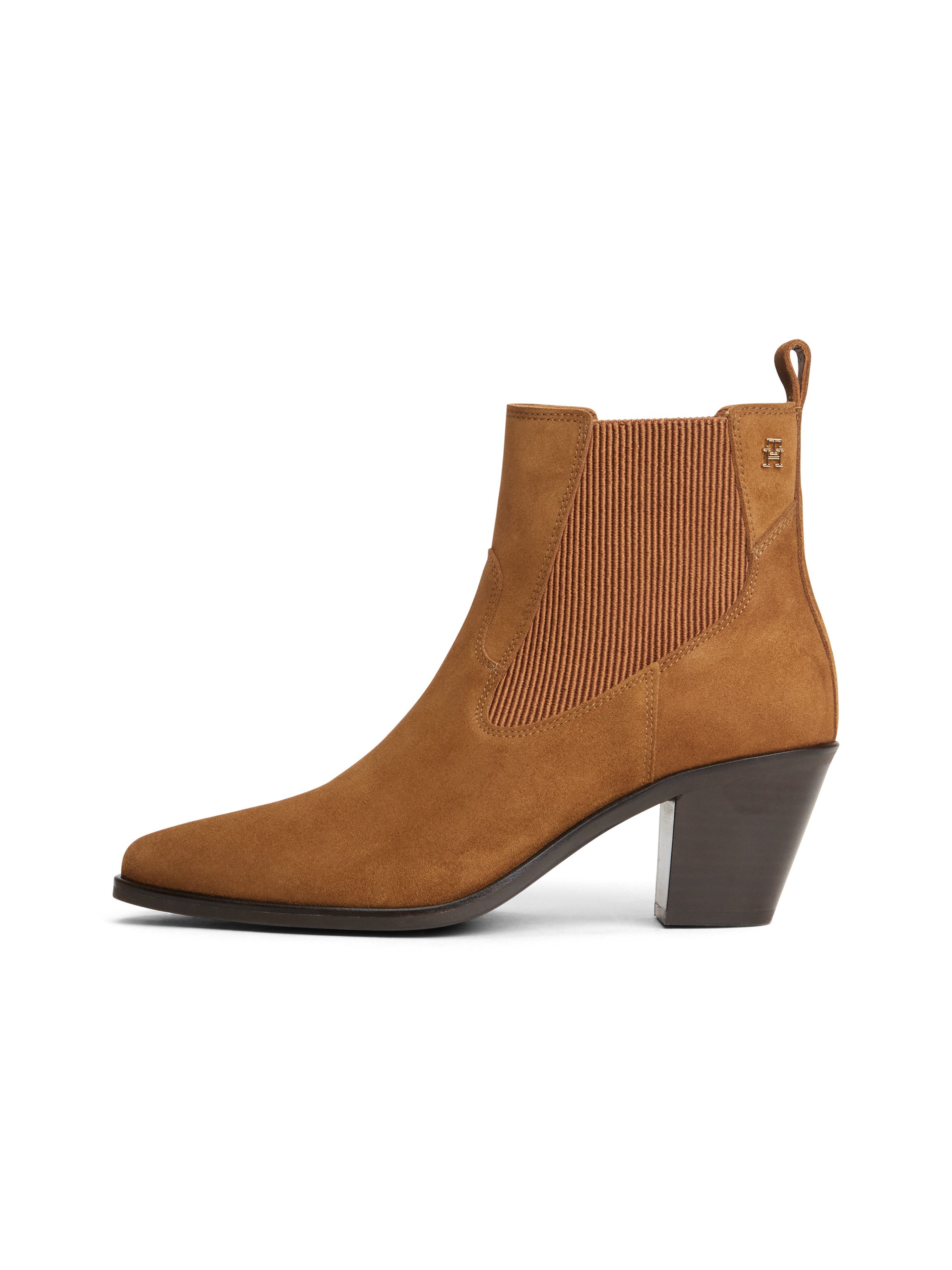 Tommy Hilfiger SUEDE WESTERN CHELSEA BOOT Chelseaboots Trichterabsatz, Westerstiefelette mit breitem Stretcheinsatz – Bild 5 von 5