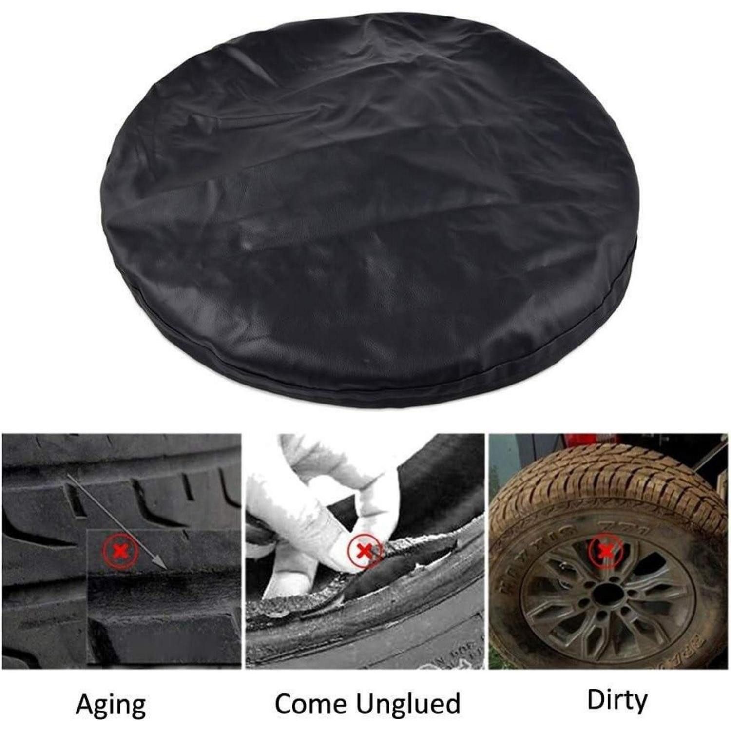 LuxusKollektion Bollerwagen-Reifendecke Reserveradabdeckung 15 Zoll schwarz 70-75 cm wasserdicht universal