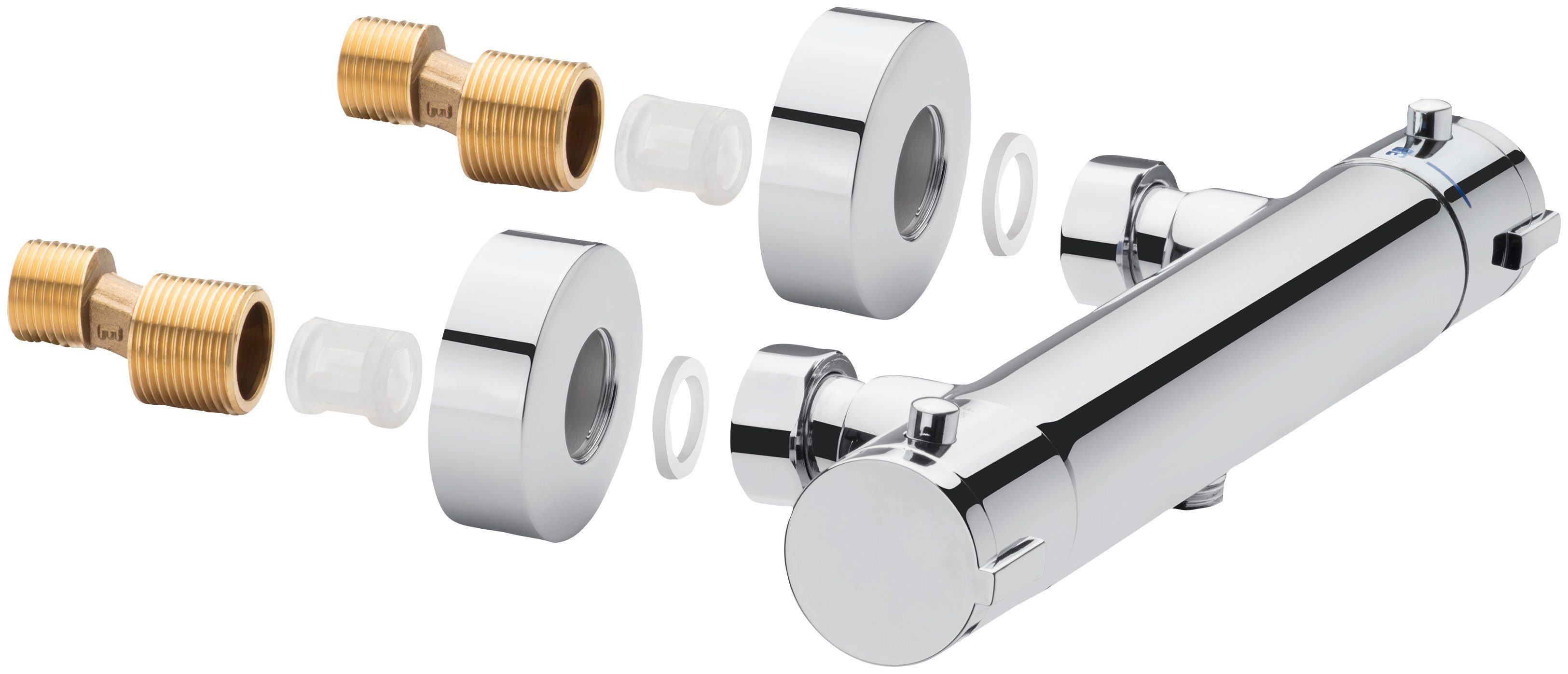 CORNAT Brausethermostat Alan Messing, verchromt günstig online kaufen