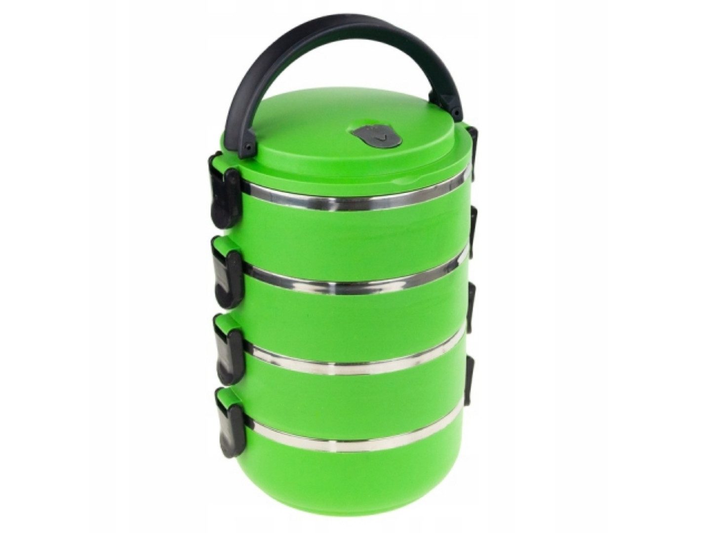 LA CUTE Geschirr-Set Dual-Chamber Lunchbox Container, Edelstahl, BPA-frei, tragbar., 2 Personen, Doppelkammersystem für getrennte Aufbewahrung von Lebensmitteln.