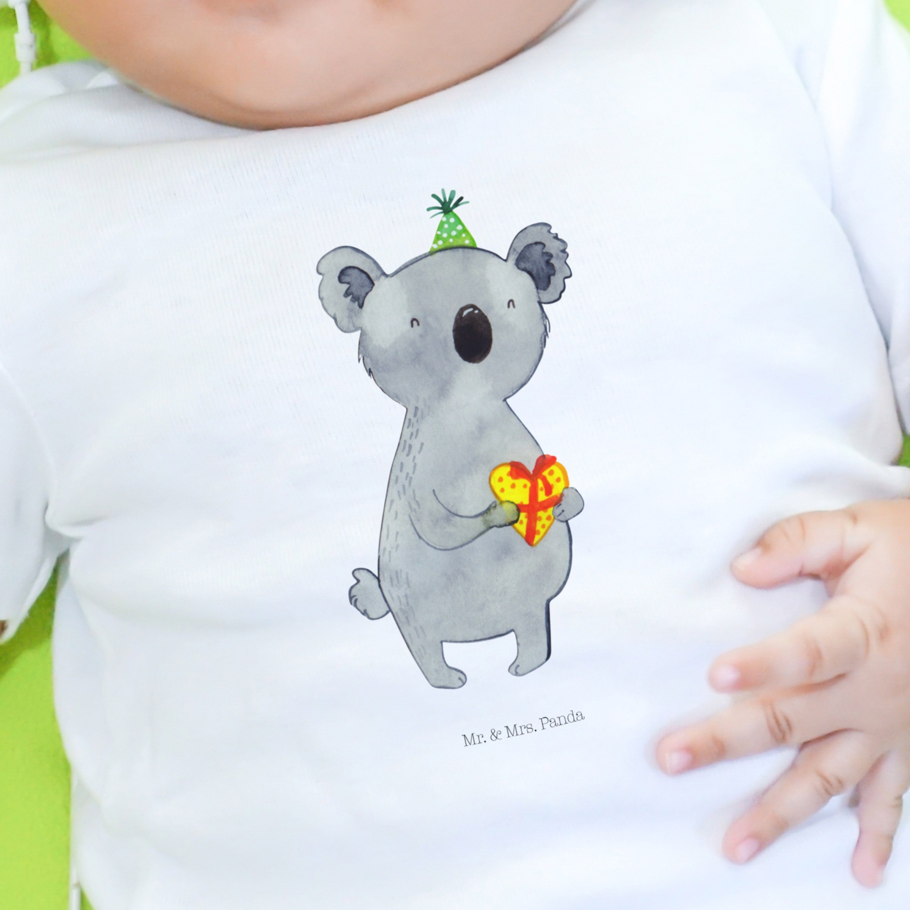 Strampler - & (1-tlg) Mr. Jungen, Panda Baby, - Geschenk Koala Koalabär, Geburtstag, Bio, Klei Mrs. Weiß