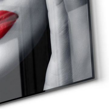 DEQORI Glasbild 'Maskierte Schönheit', 'Maskierte Schönheit', Glas Wandbild Bild schwebend modern