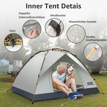 Sumosuma Kuppelzelt Campingzelt Automatisches, Sofortzelt Pop Up Ultraleichtes Kuppelzelt, Personen: 4, Pop Up Zelt mit Schnellaufbau Automatikm, UV-Schutz 50+ Wurfzelte