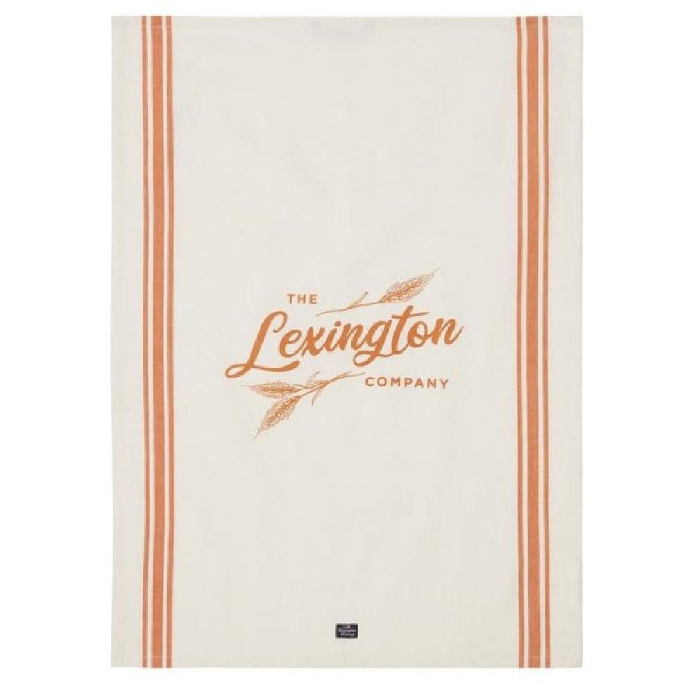 Lexington Geschirrtuch LEXINGTON Geschirrtuch Organic Cotton Kitchen Towel Weiß Pumpkin (50x7