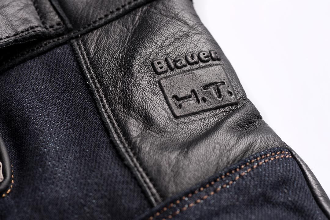 Blauer Motorradhandschuhe Combo Denim Motorradhandschuhe