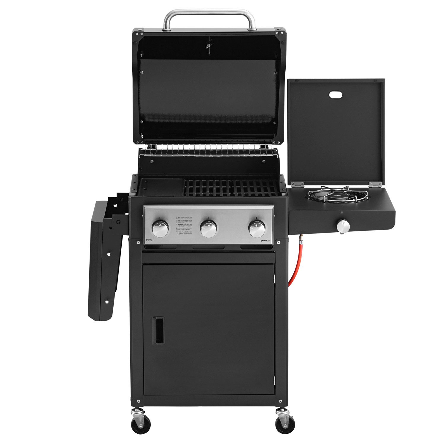 GrandHall Gasgrill Grandhall Xenon 3 Gasgrill Schwarz