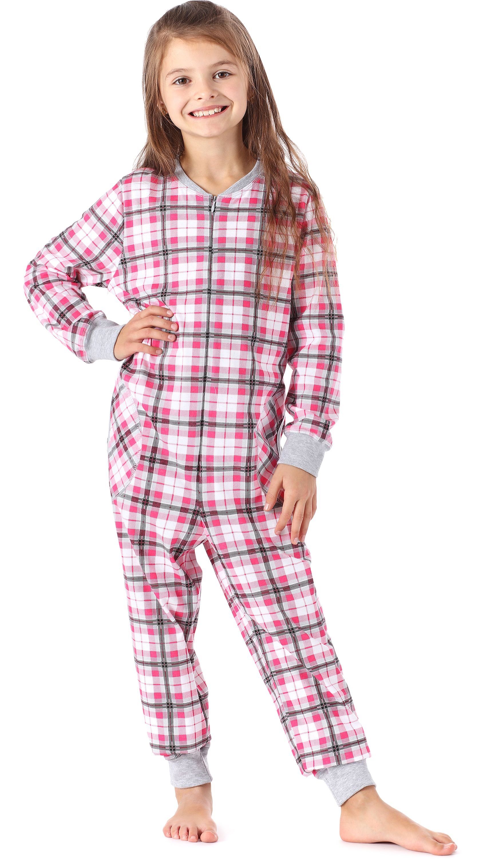 Merry Style Schlafanzug Mädchen Schlafanzug Jumpsuit MS10-186 Rosa Kariert