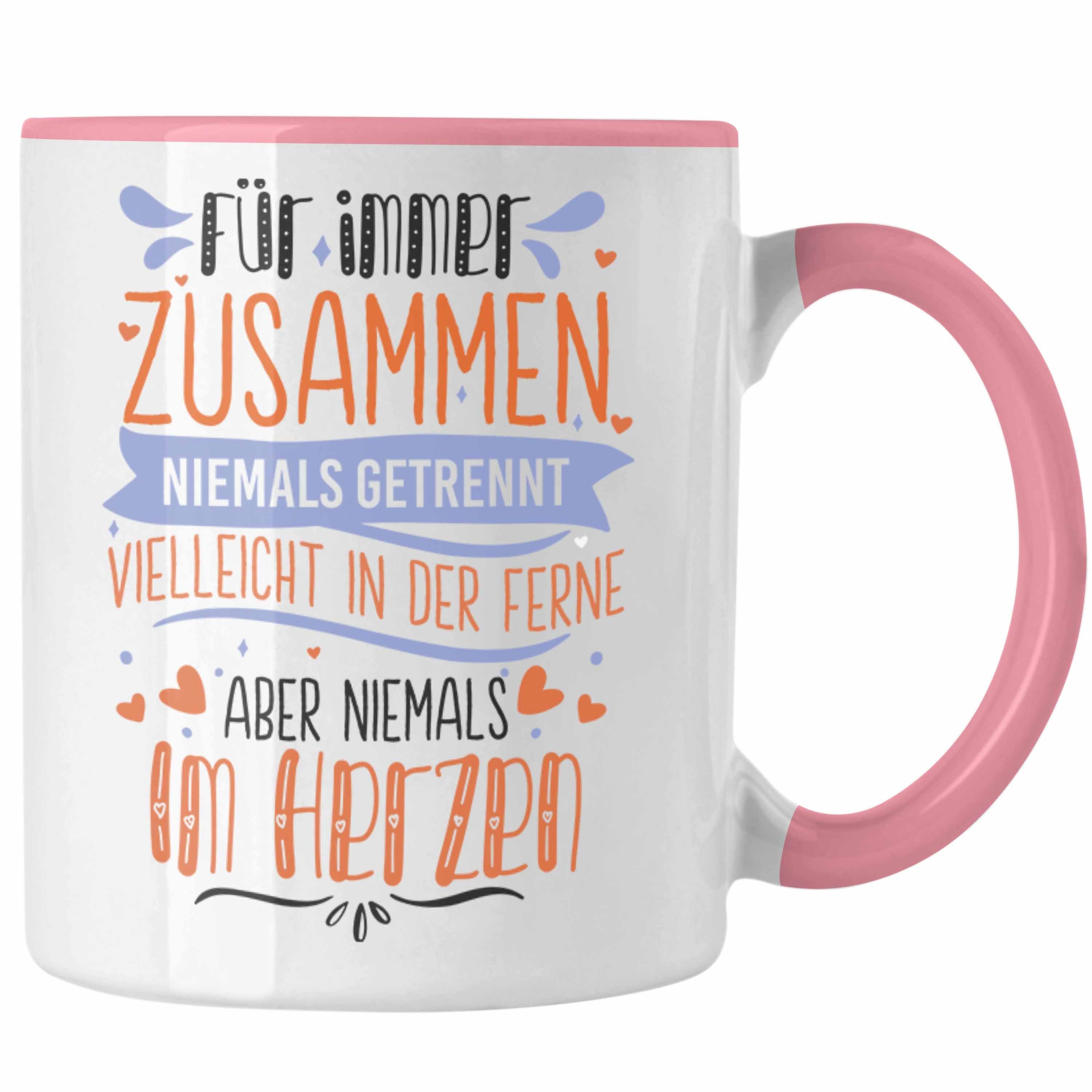 Tasse mit Rosa Valentinstag Tasse für - Geschenk Sie Spruch Fernbeziehung Trendation Geschenk Freund Geburtstag Trendation Ihn