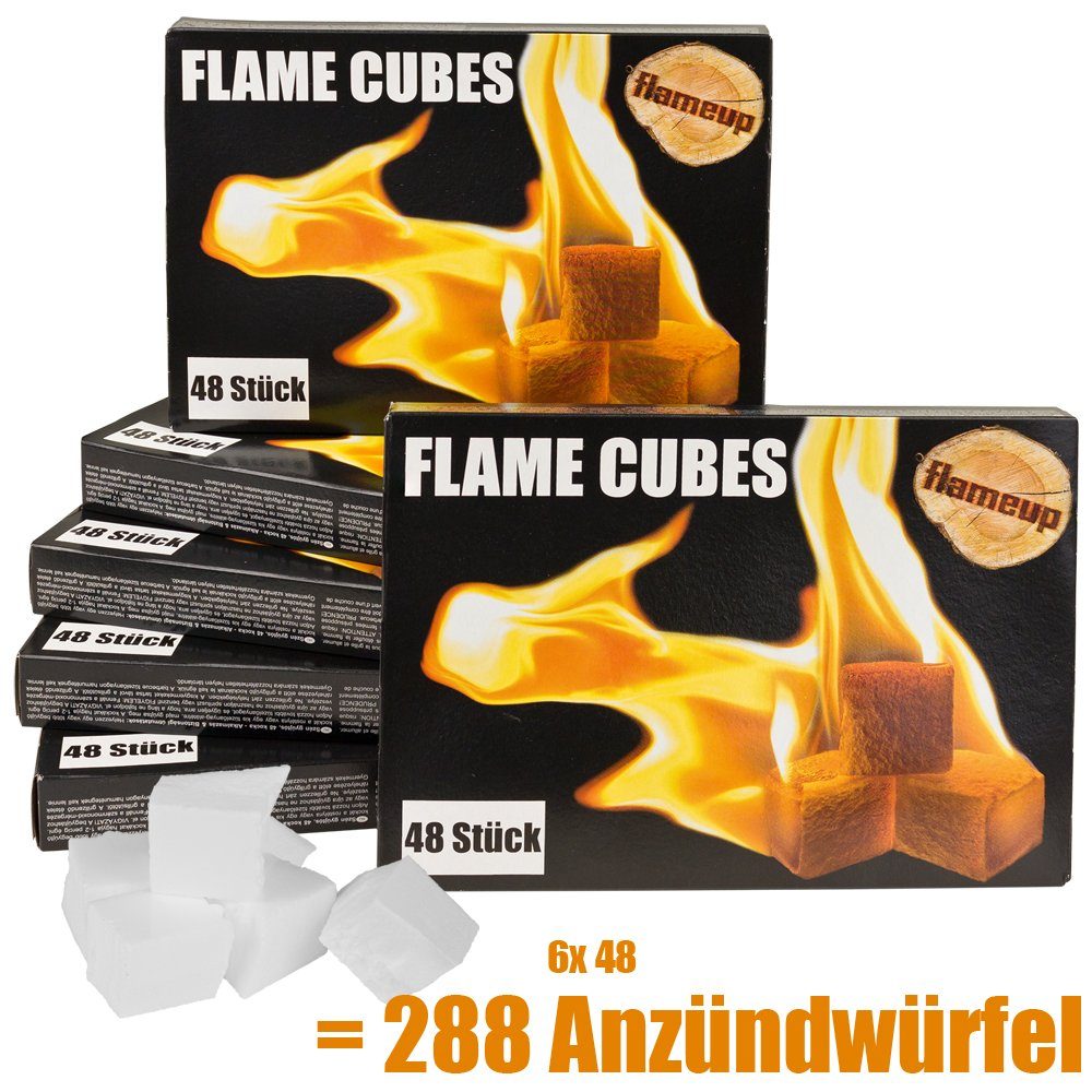 Flameup Grillanzünder 288x Grill Kamin Kohle Ofen Anzünder Anzündwürfel Kaminanzünder BBQ