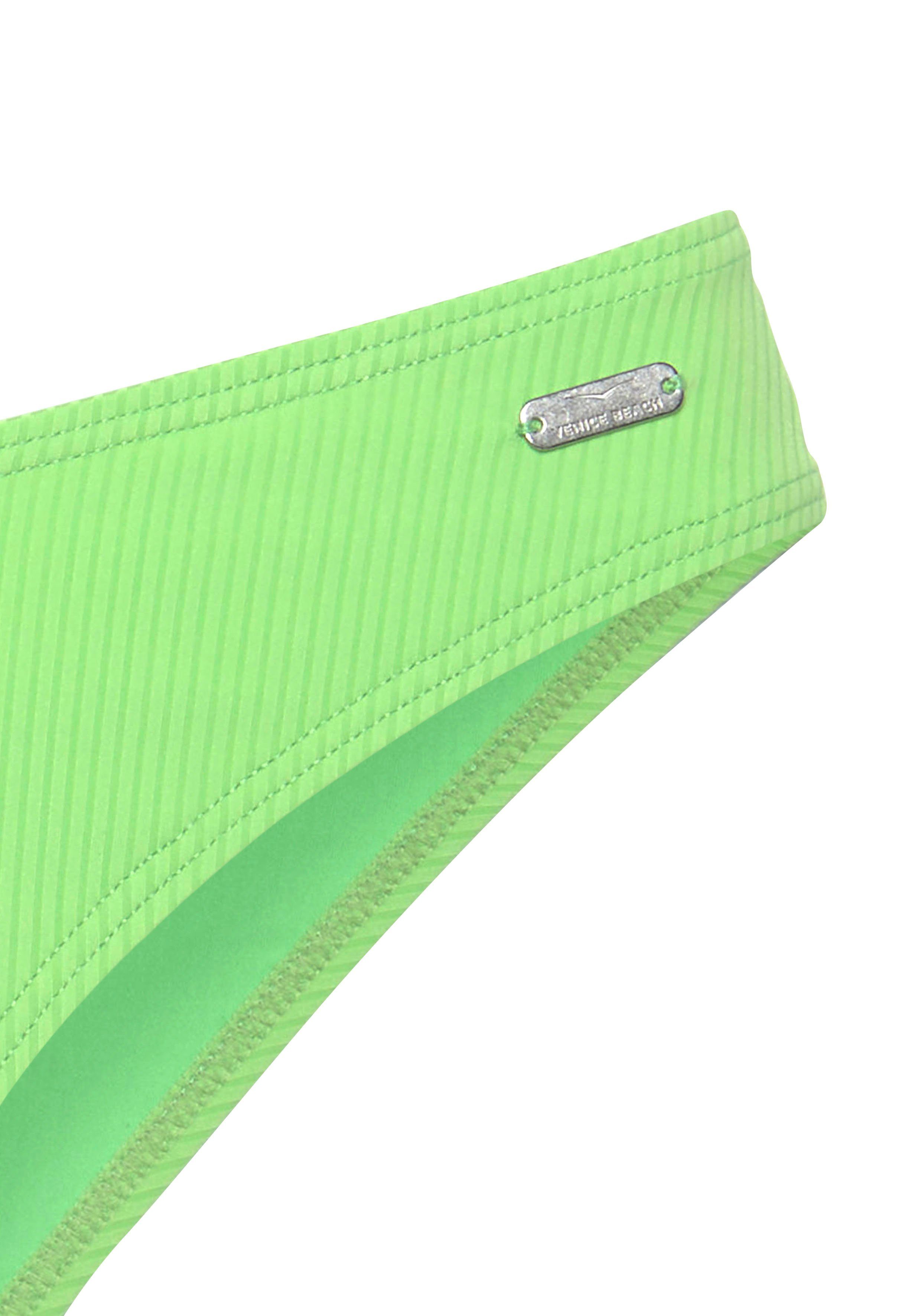 Venice Beach Bikini-Hose Lucky aus gerippter Strukturware
