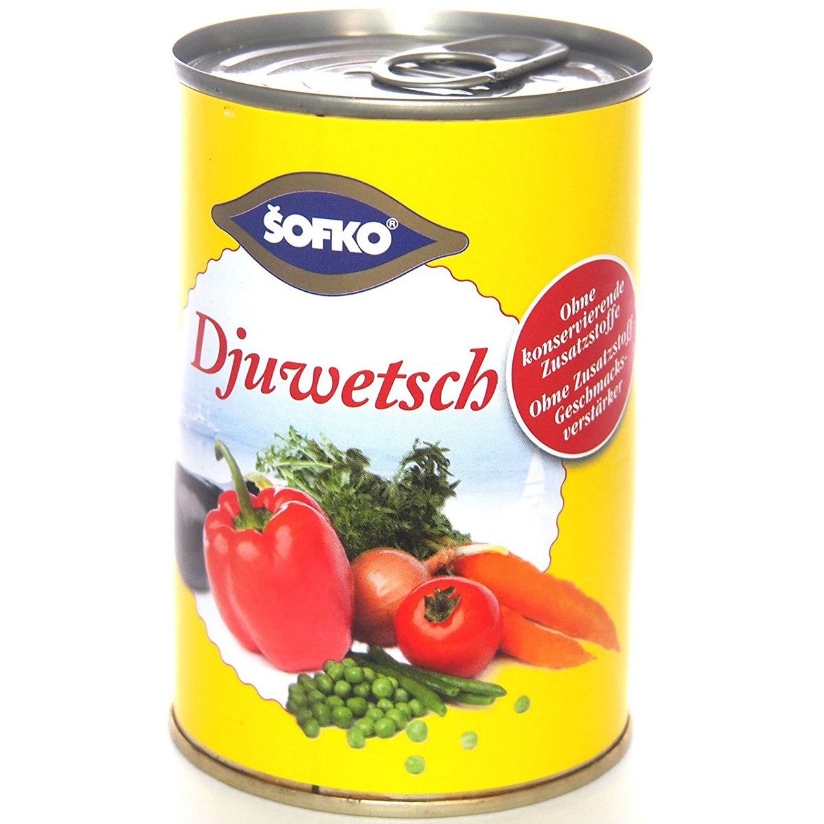 SOFKO Gemüsekonserve, Sofko Djuwetsch Mischgemüse in Stücke gedünstet typisch Balkan 4040ml