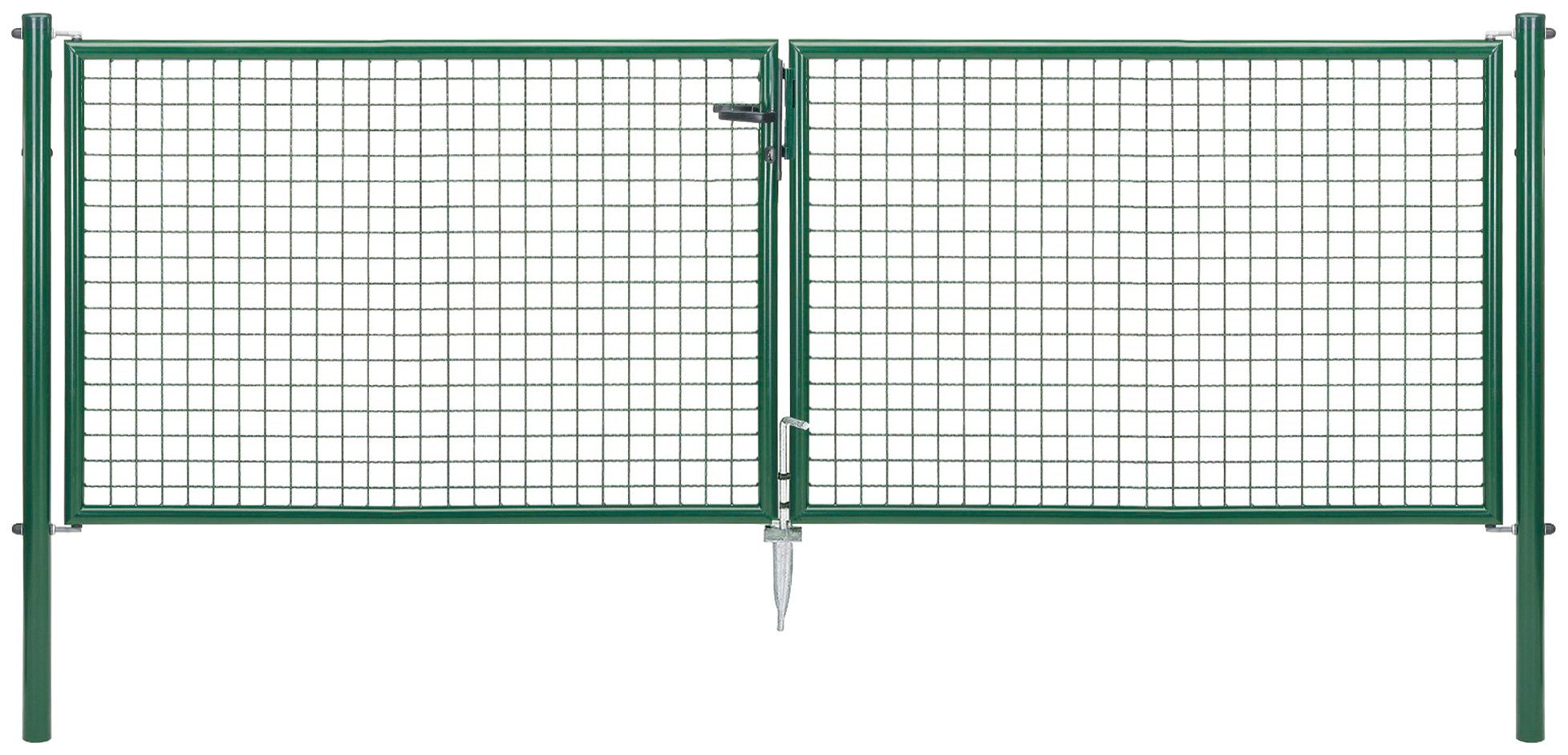 Alberts Zaundoppeltür Wellengitter-Doppeltor mit Zubehör, Höhe: 100 cm, Breite: 304,8 cm, grün