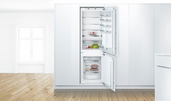 BOSCH Einbaukühlgefrierkombination 6 KIS86AFE0, 177,2 cm hoch, 55,8 cm breit, Lebensmittel bleiben länger frisch dank VitaFresh