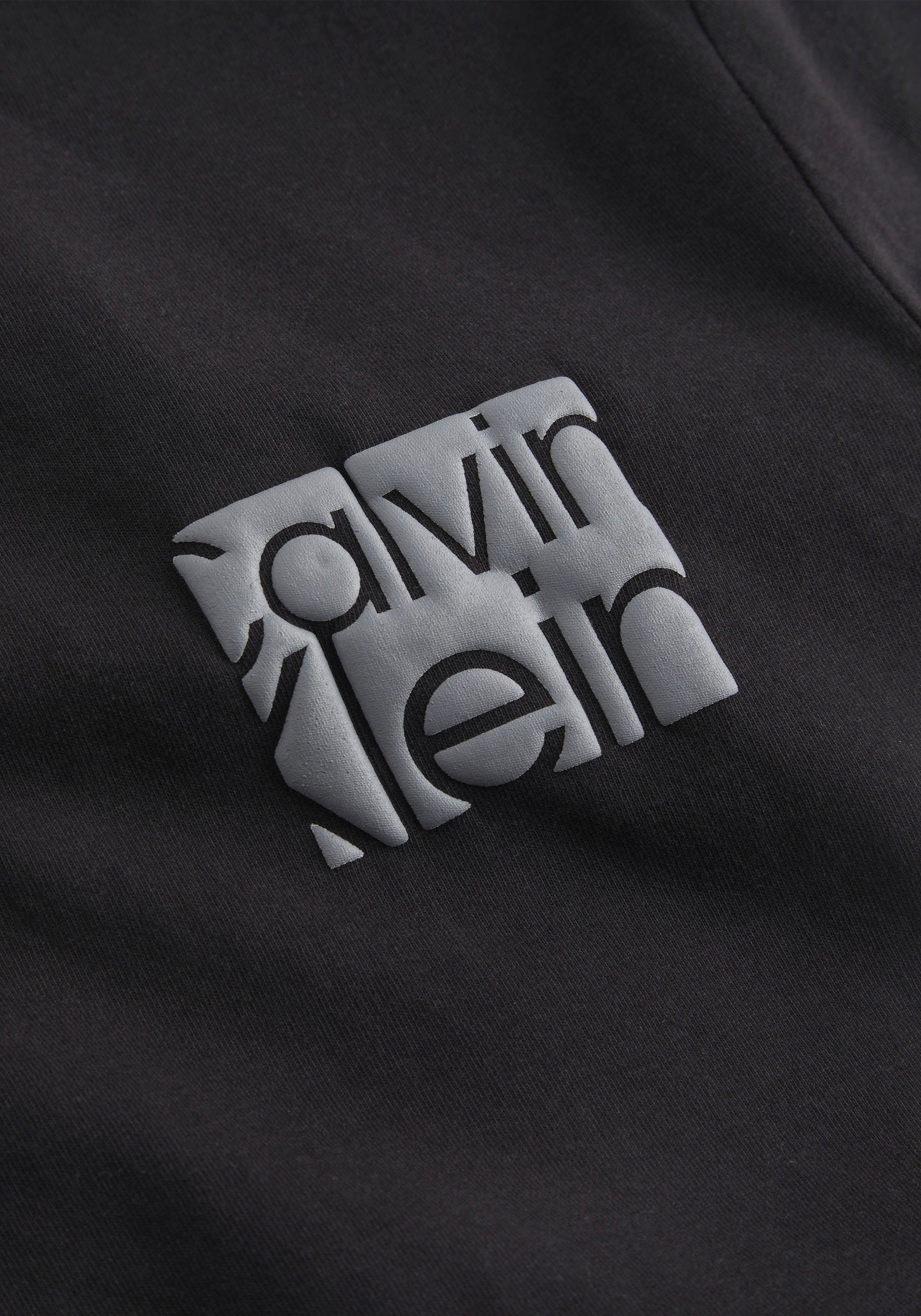 Calvin Klein Kurzarmshirt mit Brust Klein Logo Calvin auf der schwarz