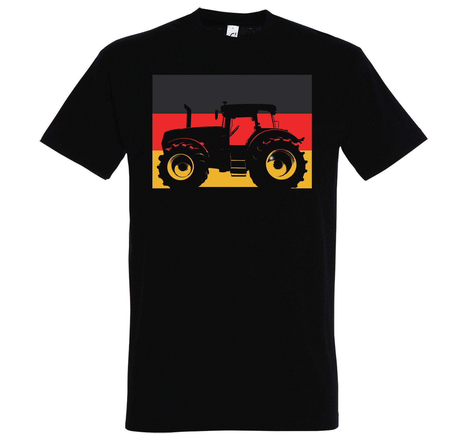 Youth Designz T-Shirt Deutschland Traktor Herren T-Shirt mit lustigem Spruch Schwarz
