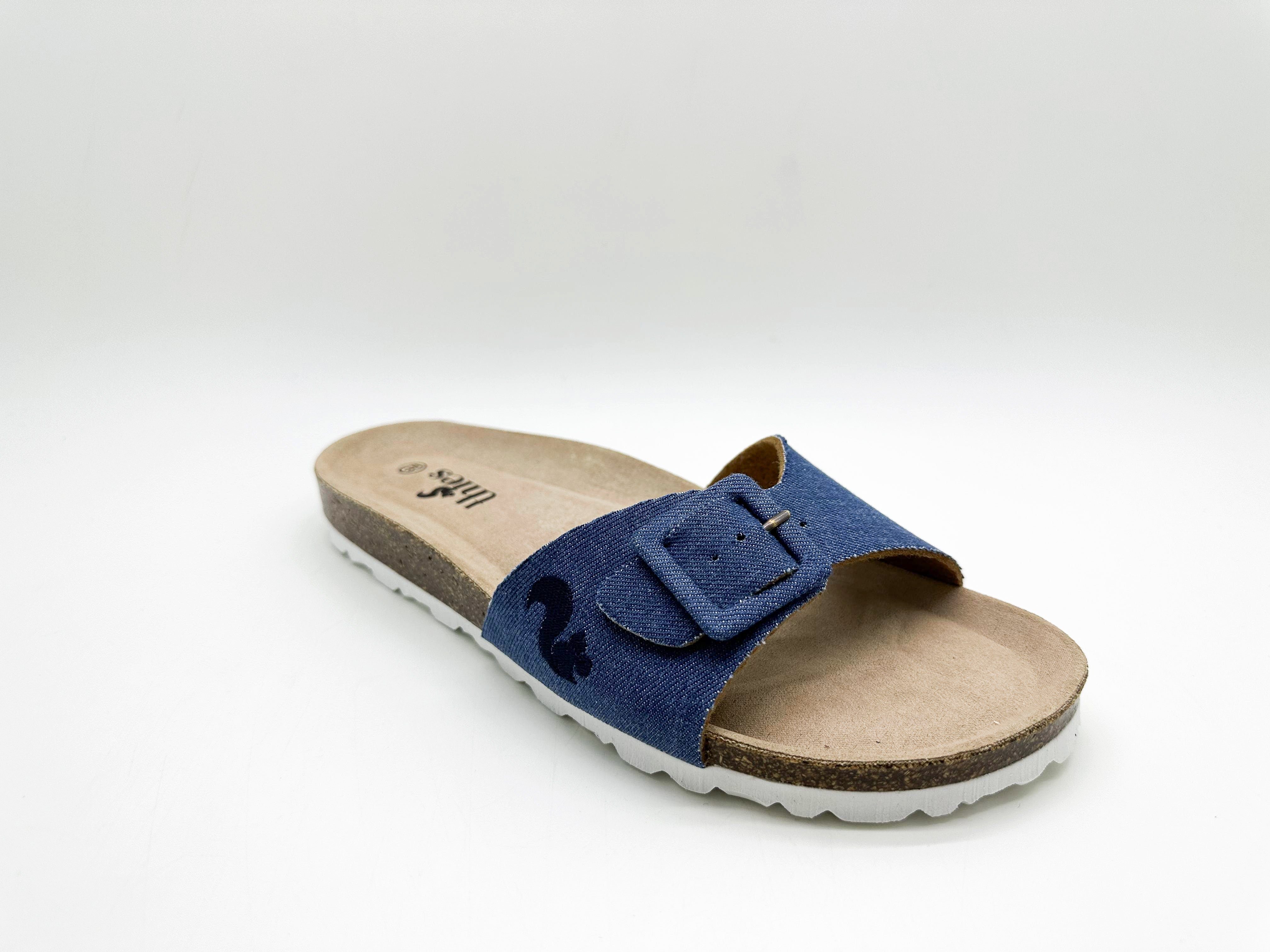 thies 1856 ® Rec Denim Strap Sandal Sandale Vegan