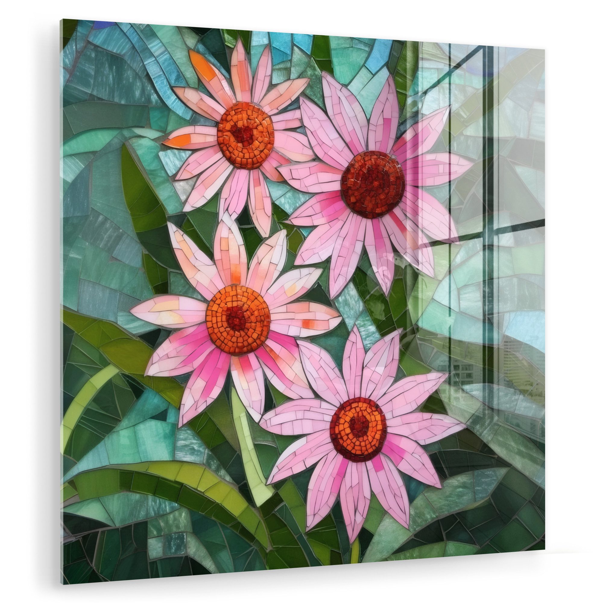 MuchoWow Acrylglasbild Blumen - Rosa - günstig online kaufen
