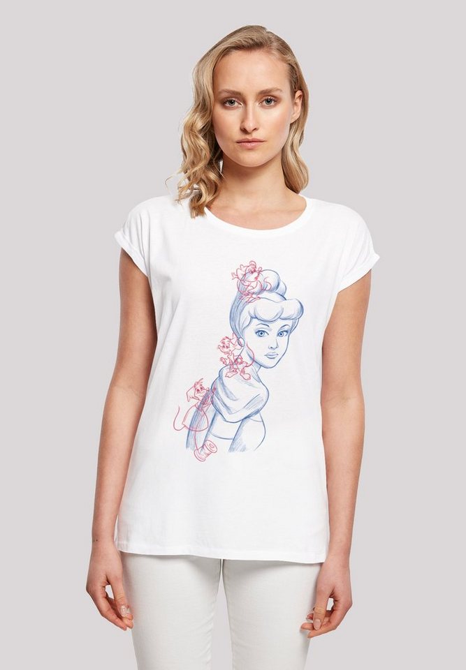 F4NT4STIC T-Shirt Cinderella Mouse Zeichnung Print