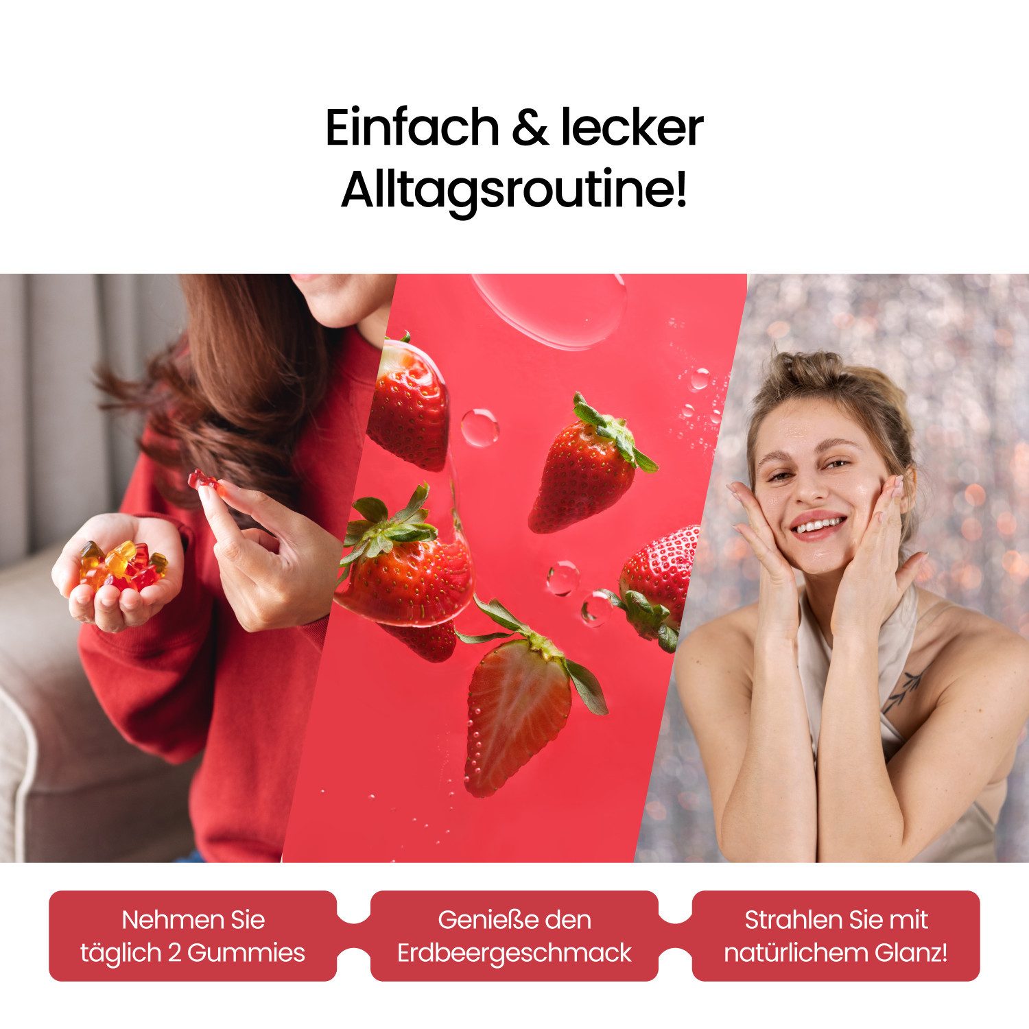 Gummily® L-Glulathion Gummibärchen mit Fisch Kollagen Typ 1 & 3 Gummibärchen, 180 g