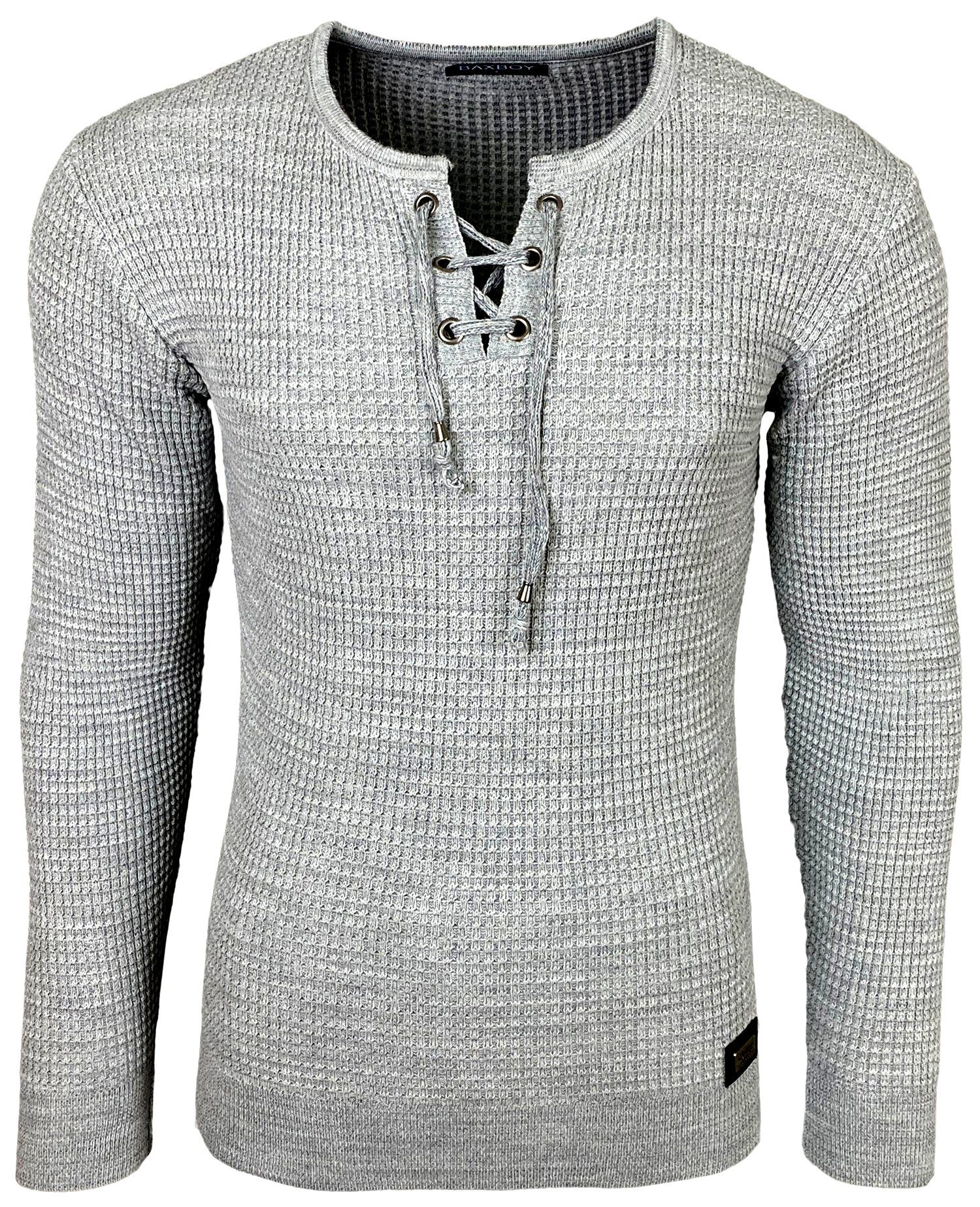Baxboy Strickpullover Baxboy Herren Pullover Rundkragen günstig online kaufen
