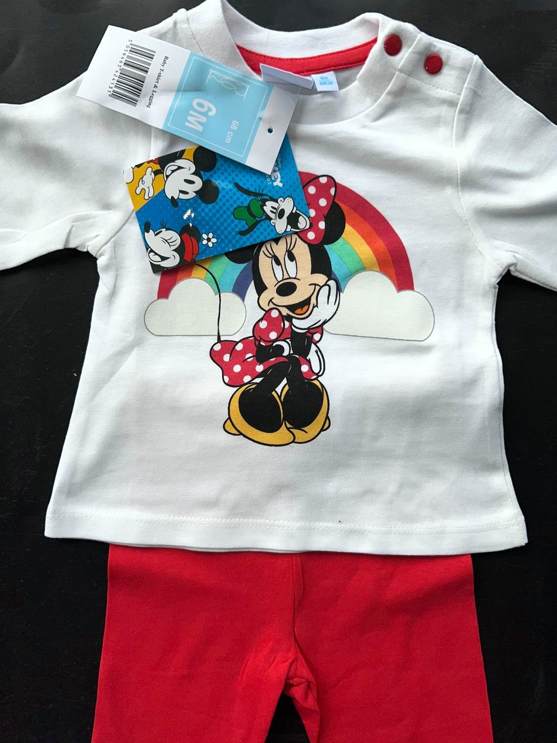 Disney Minnie Mouse T-Shirt & Bermudas 2x2 Baby Set T-Shirt + Hose Minnie Mouse 4 Teile 62 68 80 86 92
