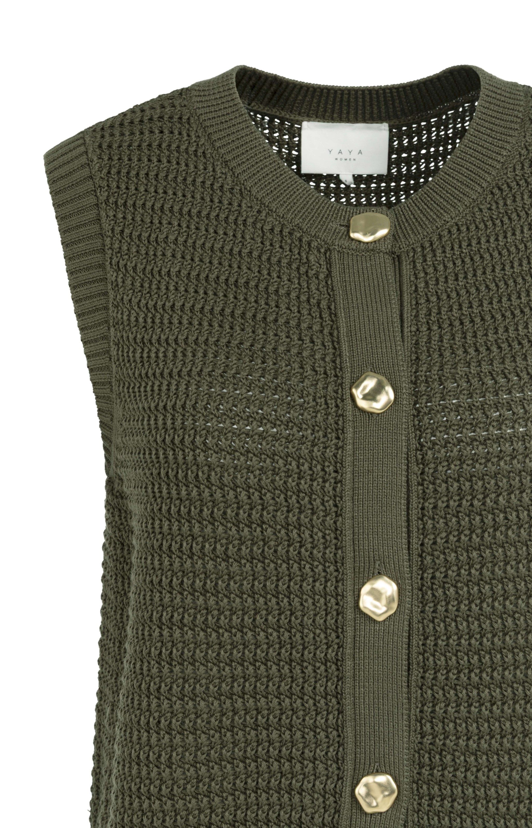 YAYA Strickjacke Ärmelloser Cardigan