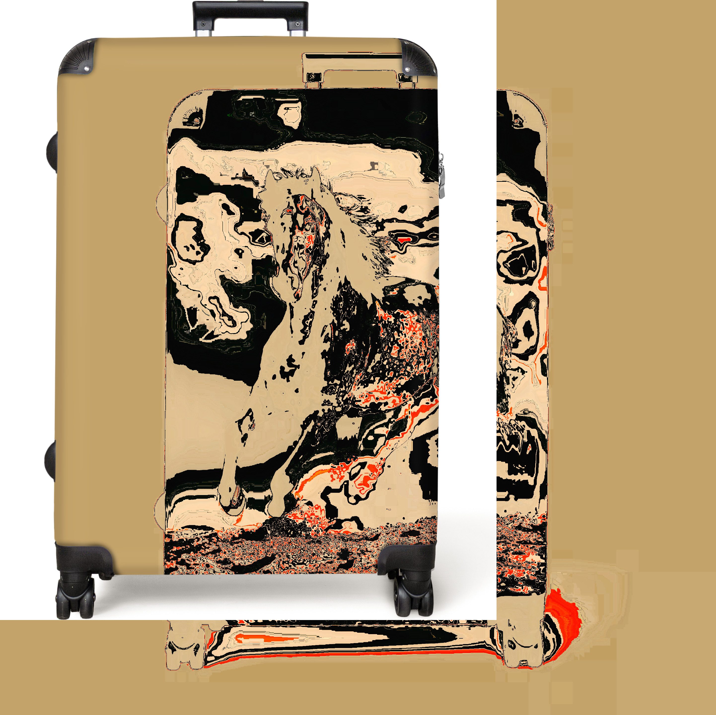 NoBoringSuitcases.com© Hartschalen-Trolley Vintage - Rot - günstig online kaufen