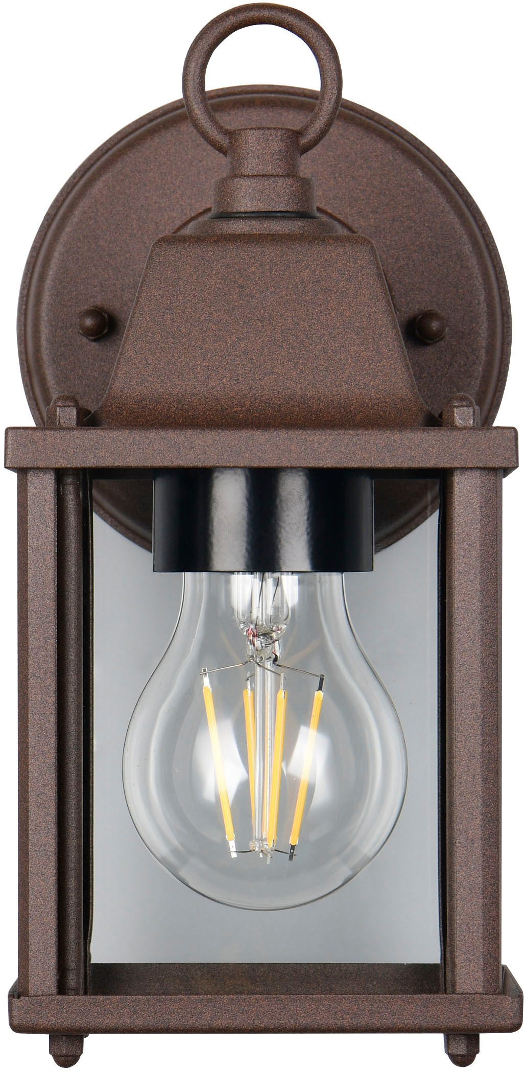 TRIO Leuchten Außen-Wandleuchte MIRANDE, Hauswand Leuchte Laterne mit Glasschirm, exkl 1x E27 max 40W, Leuchtmittel wechselbar, warmweiß - kaltweiß, IP23, Outdoor Wandlampe für wechselbare Leuchtmittel Höhe 23cm