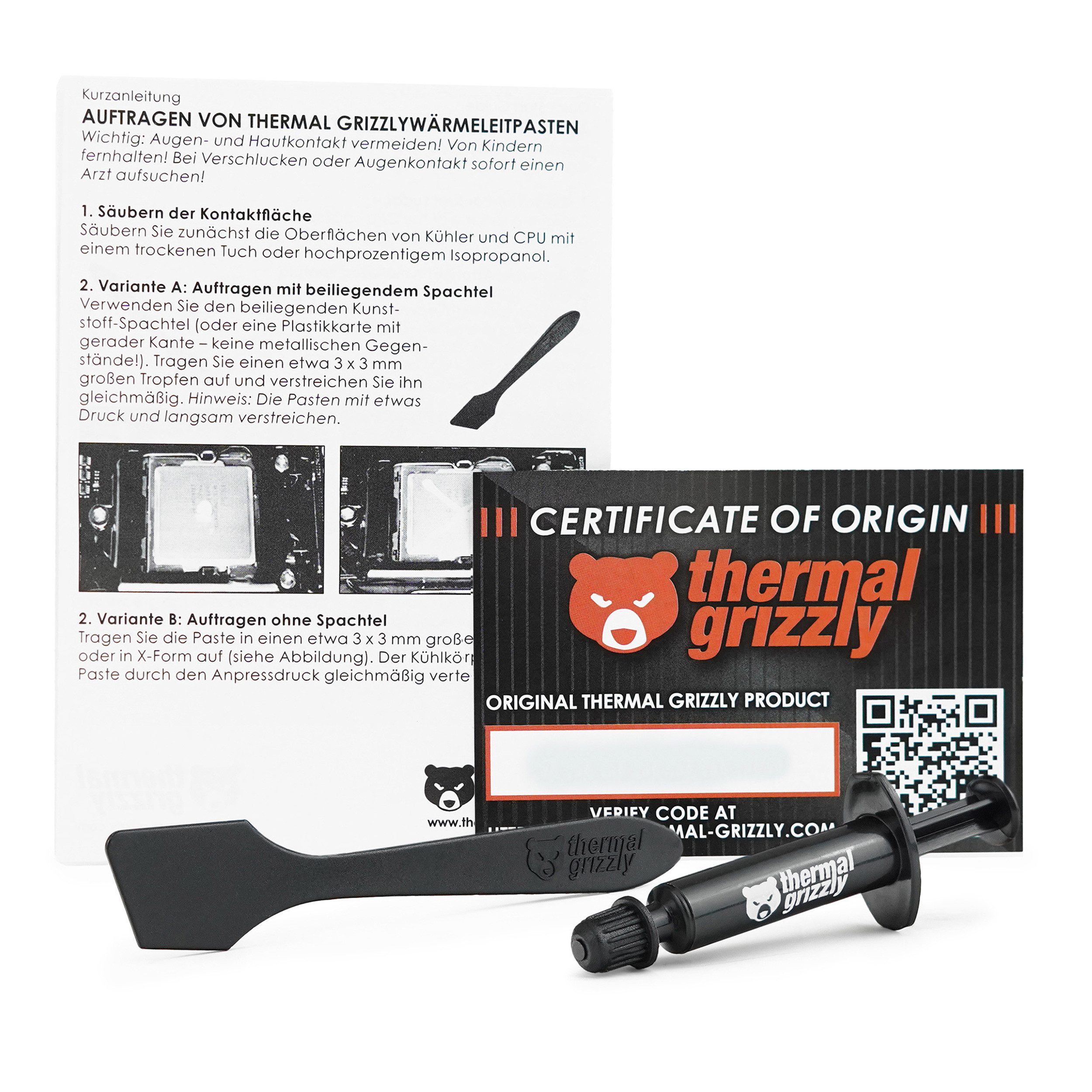 Thermal Grizzly Wärmeleitpaste Thermal Grizzly Aeronaut Wärmeleitpaste - 1 Gramm, Aeronaut, Wärmeleitpaste, Thermal Grizzly, Gaming, thermal paste – Bild 5 von 5