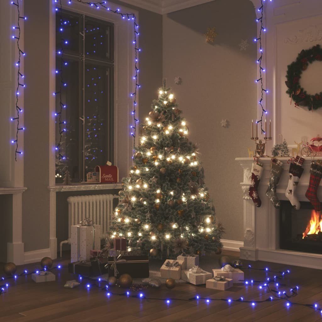 (1-tlg) mit Schwarz vidaXL Lichteffekte 400 Christbaumschmuck Lichterkette 40 und 8 m Blau Blau LEDs