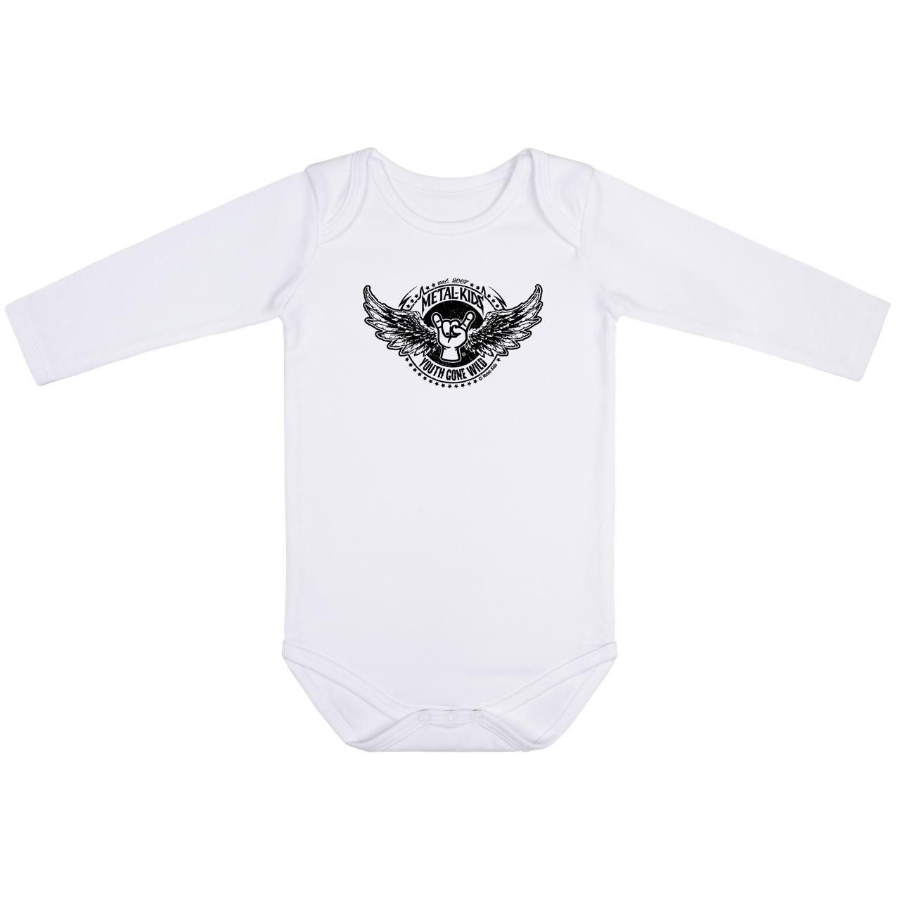 Metal Kids Langarmbody mit Youth gone wild Aufdruck für Babys (0–24 M)