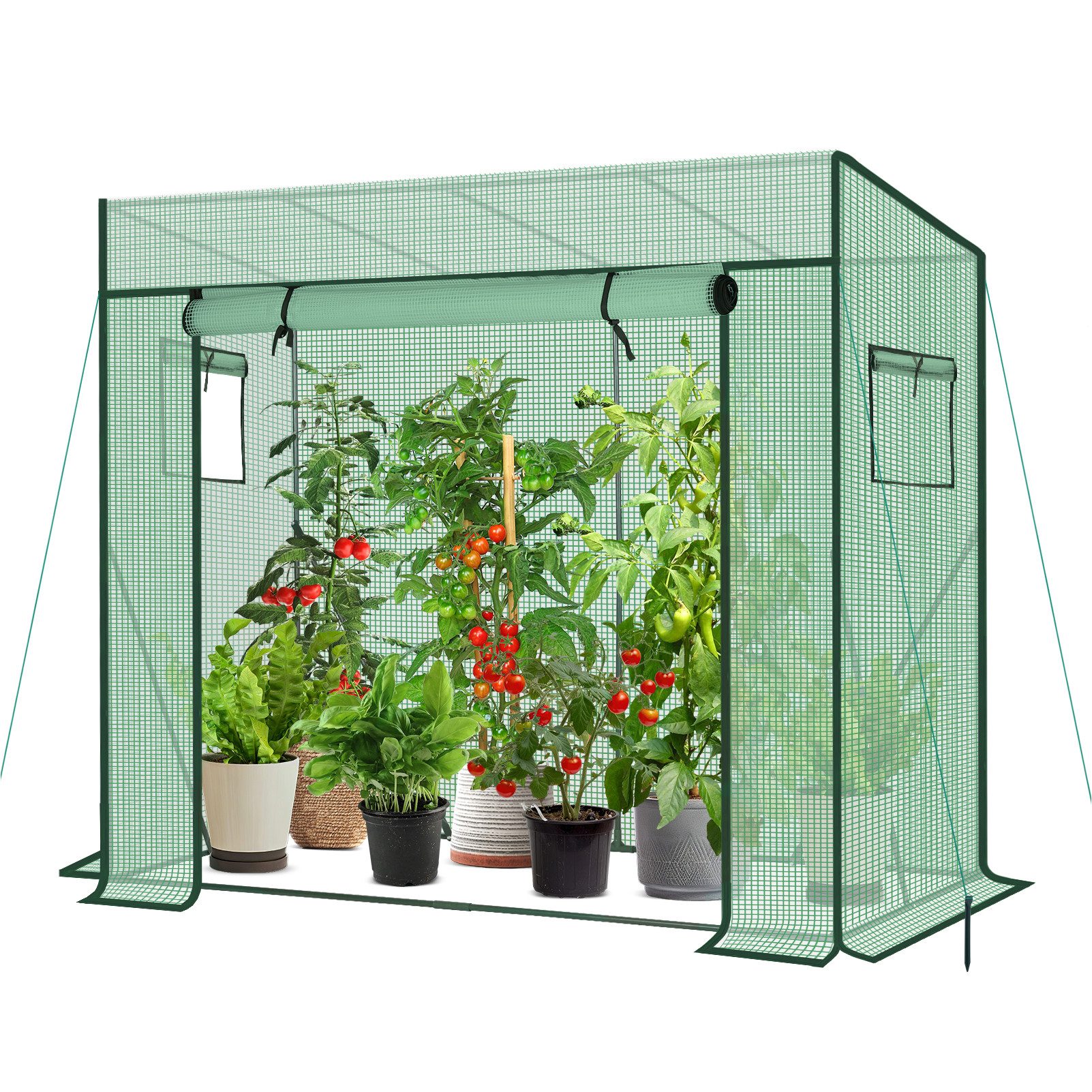 Sekey Gewächshaus Schrägdach Foliengewächshaus Tomatenhaus Begehbares Tomat günstig online kaufen