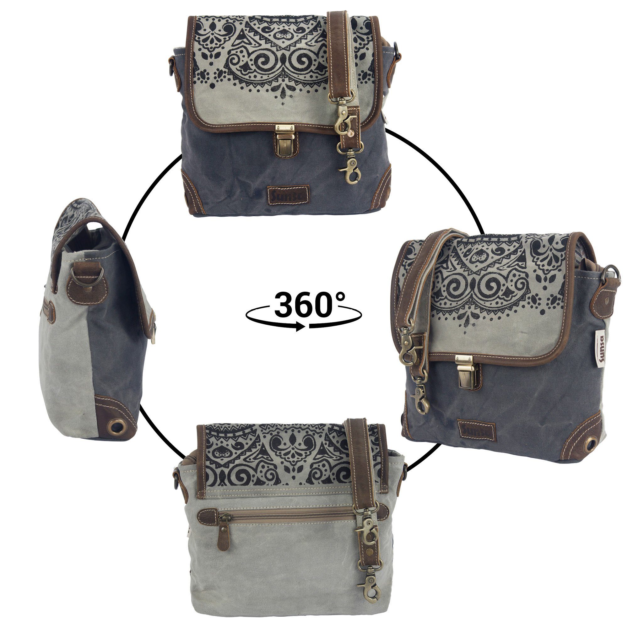 Sunsa Umhängetasche Damen Messenger Tasche mit Mandala Schultertasche Umhängetasche – Bild 2 von 5