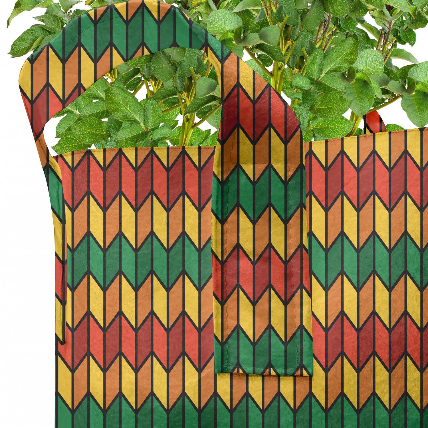 Abakuhaus Pflanzkübel hochleistungsfähig Stofftöpfe mit für Rasta Triangle Pflanzen, Formen Griffen inspirierte
