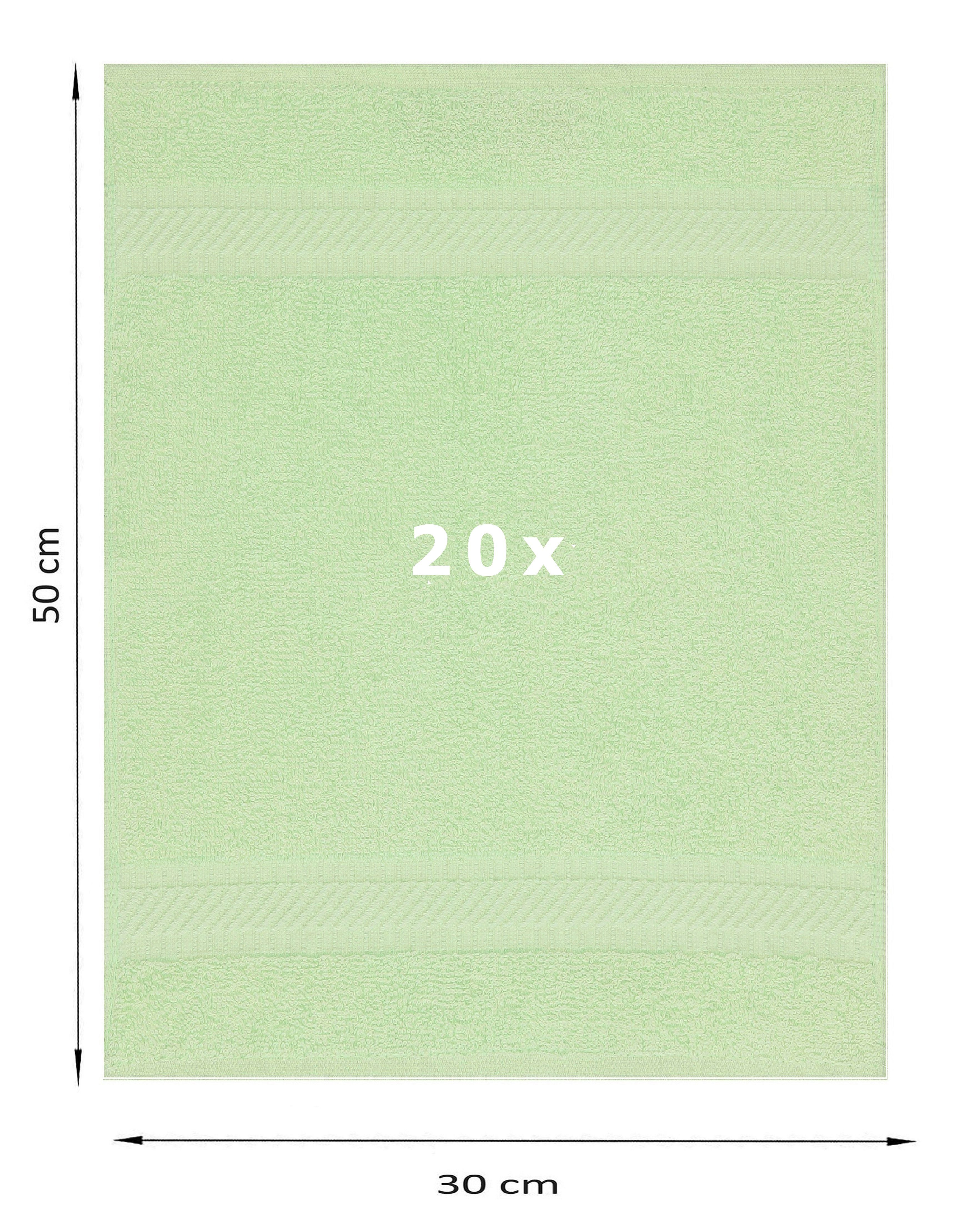Betz Gästehandtücher 20 Stück 30x50 Baumwolle 100% PALERMO Größe grün, (20-St) cm Farbe