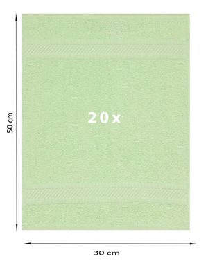 Betz Gästehandtücher 20 Stück PALERMO Größe 30x50 cm Farbe grün, 100% Baumwolle (20-St)