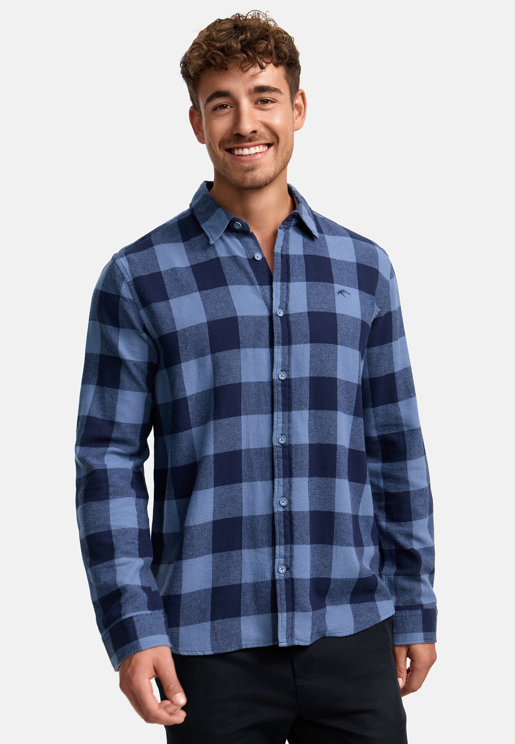 Indicode Langarmhemd Herren INGilman Herrenhemd Langarm aus 100 % Baumwolle günstig online kaufen