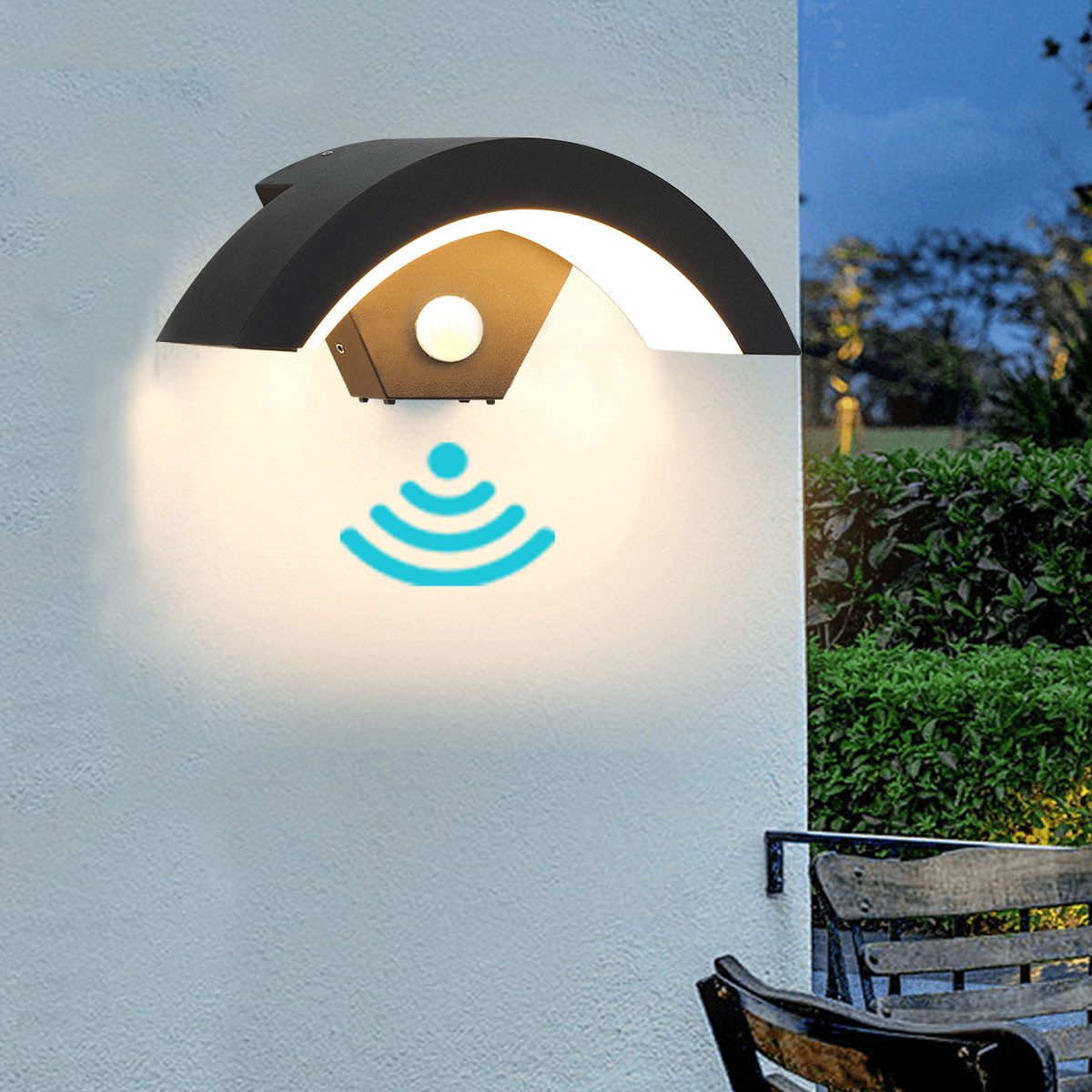 oyajia LED Wandleuchte 18W Halbermond Wandleuchte, günstig online kaufen