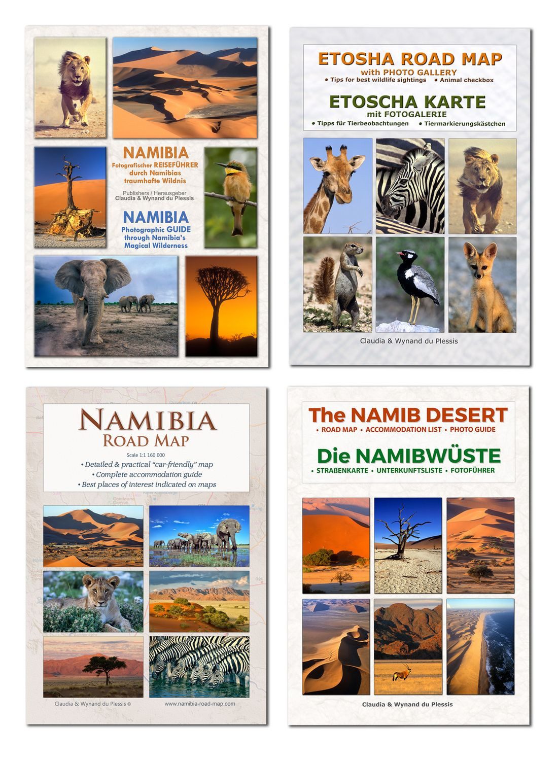 Das komplette Kartenset NAMIBIA Plus (4-teilig) / Claudia Du Plessis, Wynand Du Plessis