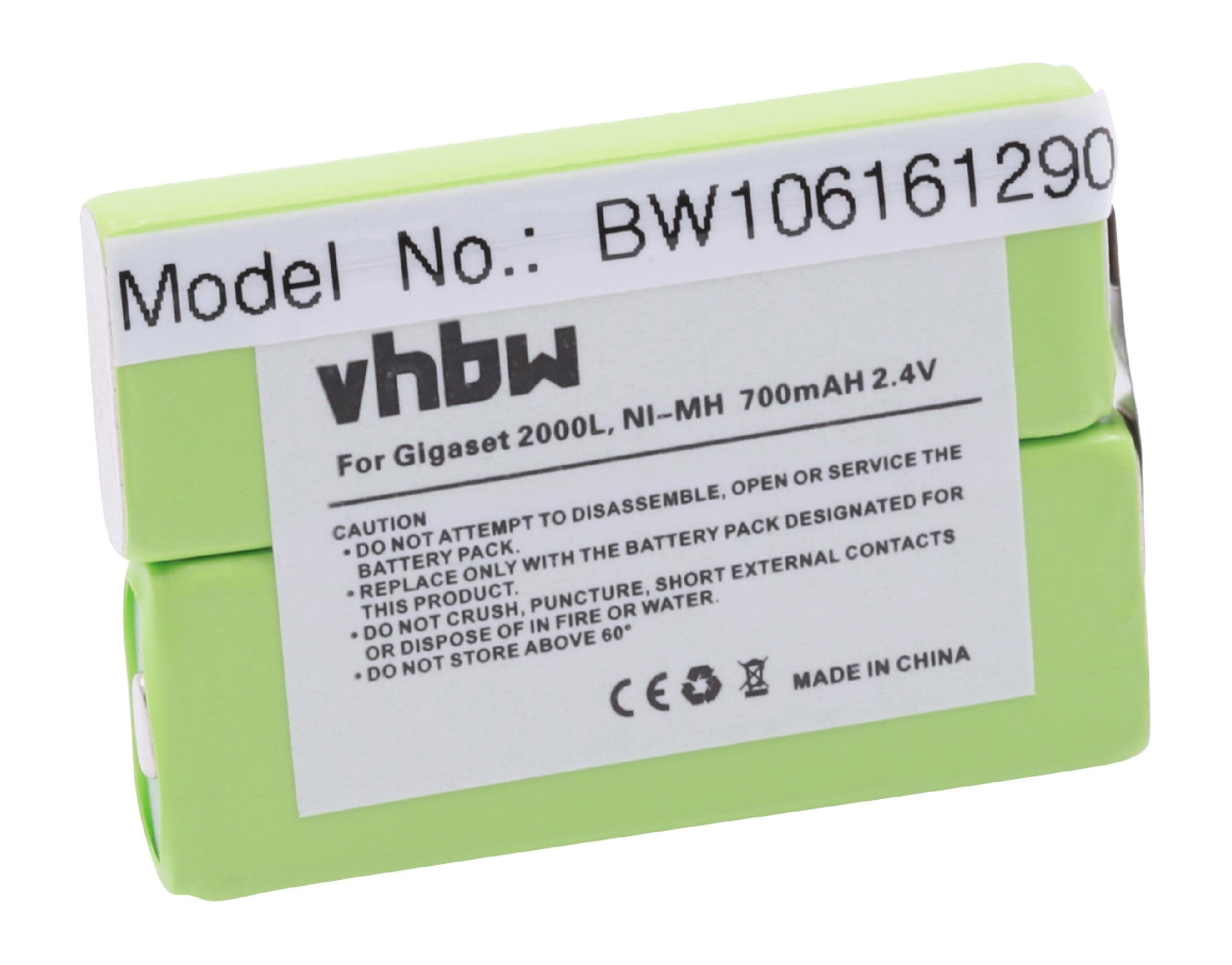 vhbw Akku passend für Telekom / T-Sinus CM800, C810 Festnetz & DECT (700mAh, 2,4V, NiMH) 700 mAh