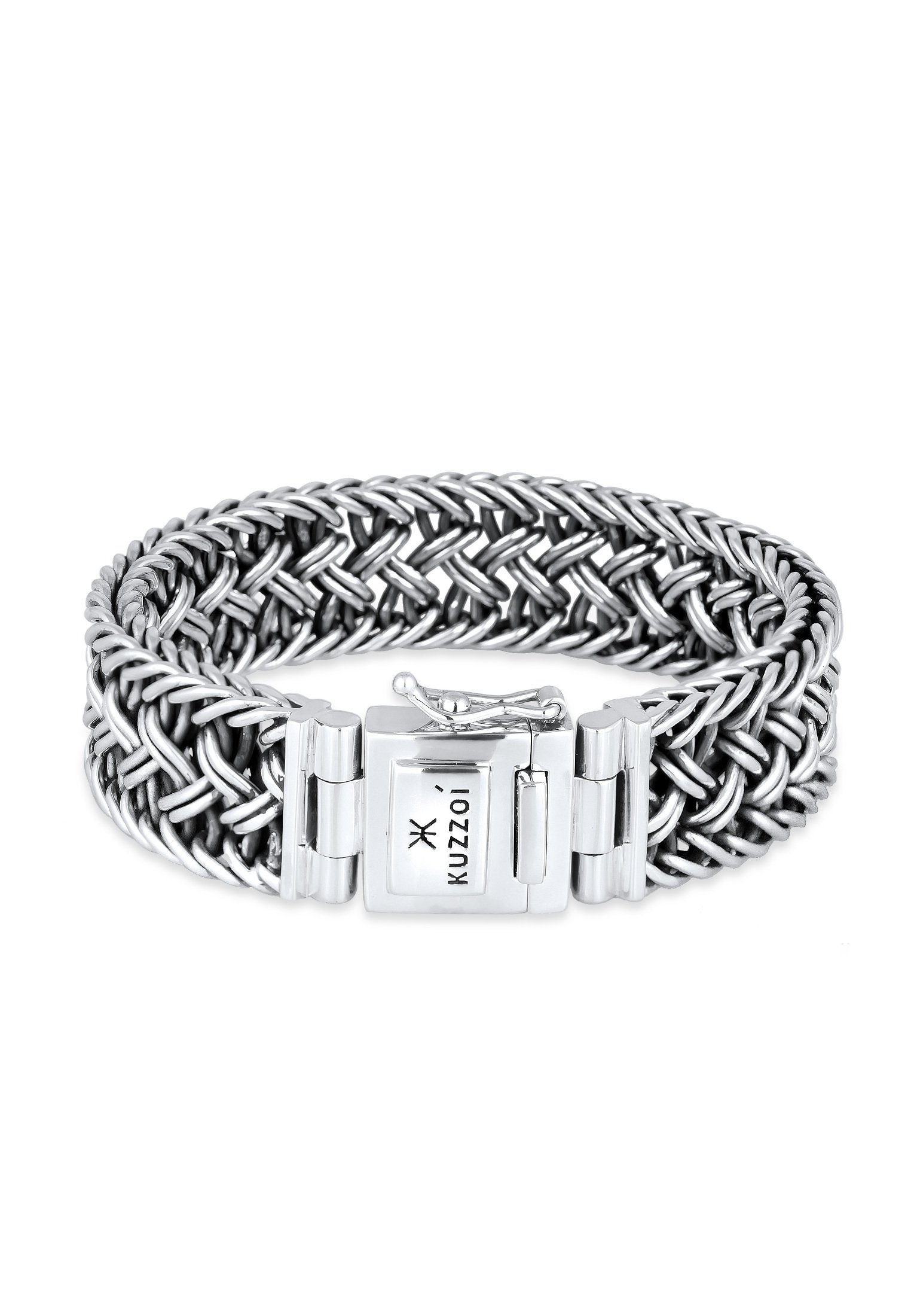 Kuzzoi Armband Herren Maskulin 925 Sterling Silber Oberfläche oxidiert
