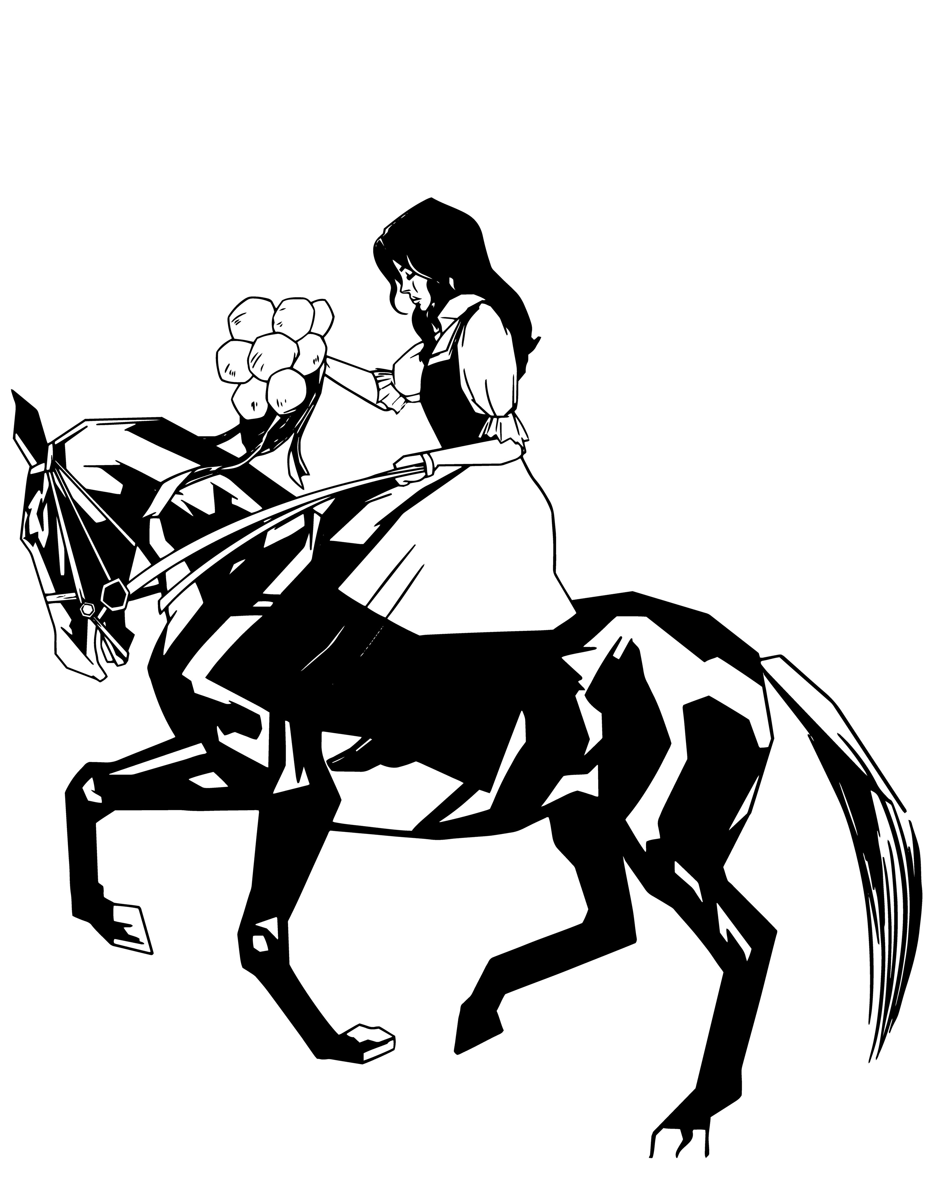 MyDesign24 Print-Shirt schwarz mit Pferd T-Shirt Aufdruck, bedrucktes i138 berittenes Baumwollshirt Mädchen