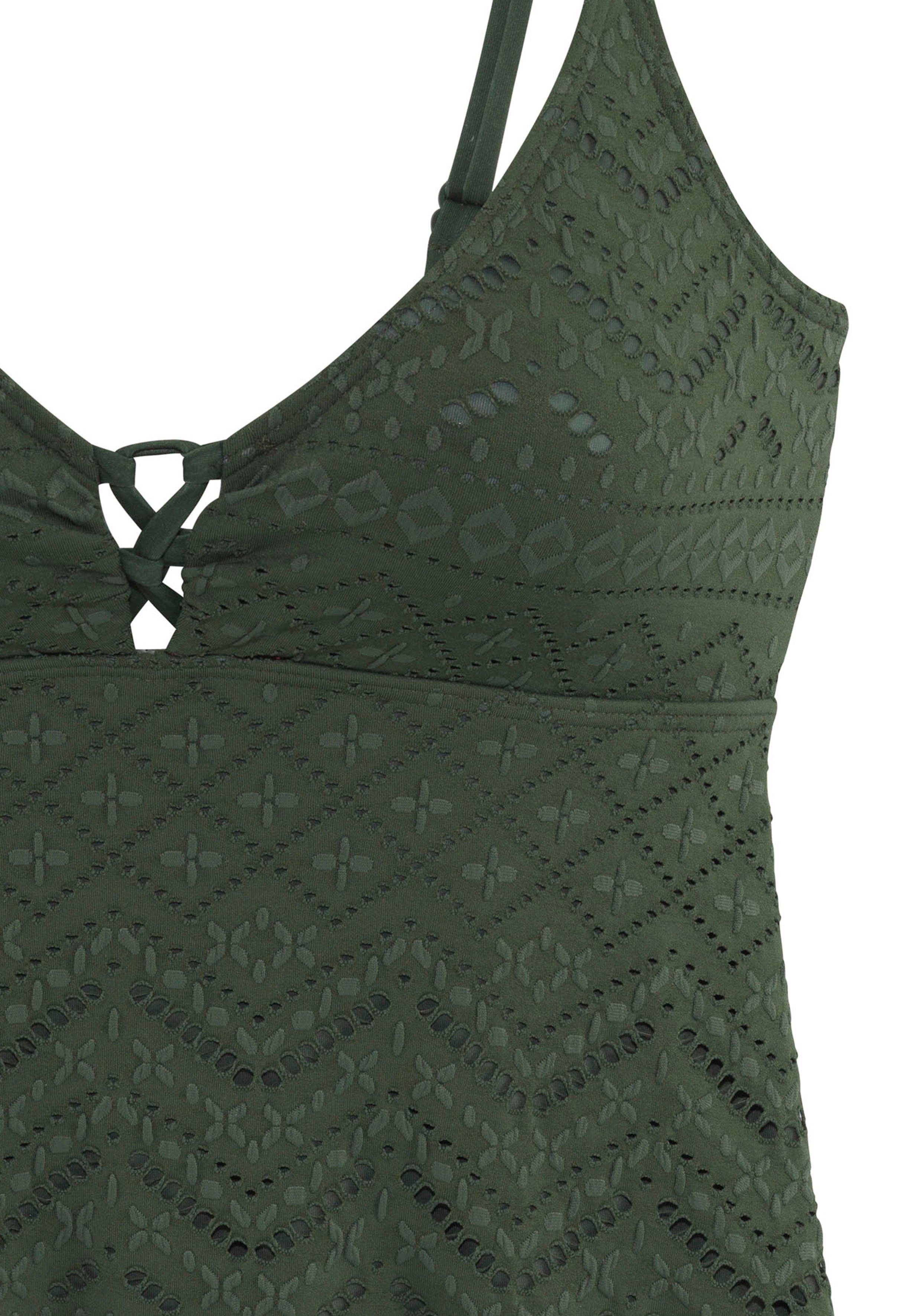 LASCANA Tankini-Top Omara, mit Lochstickerei