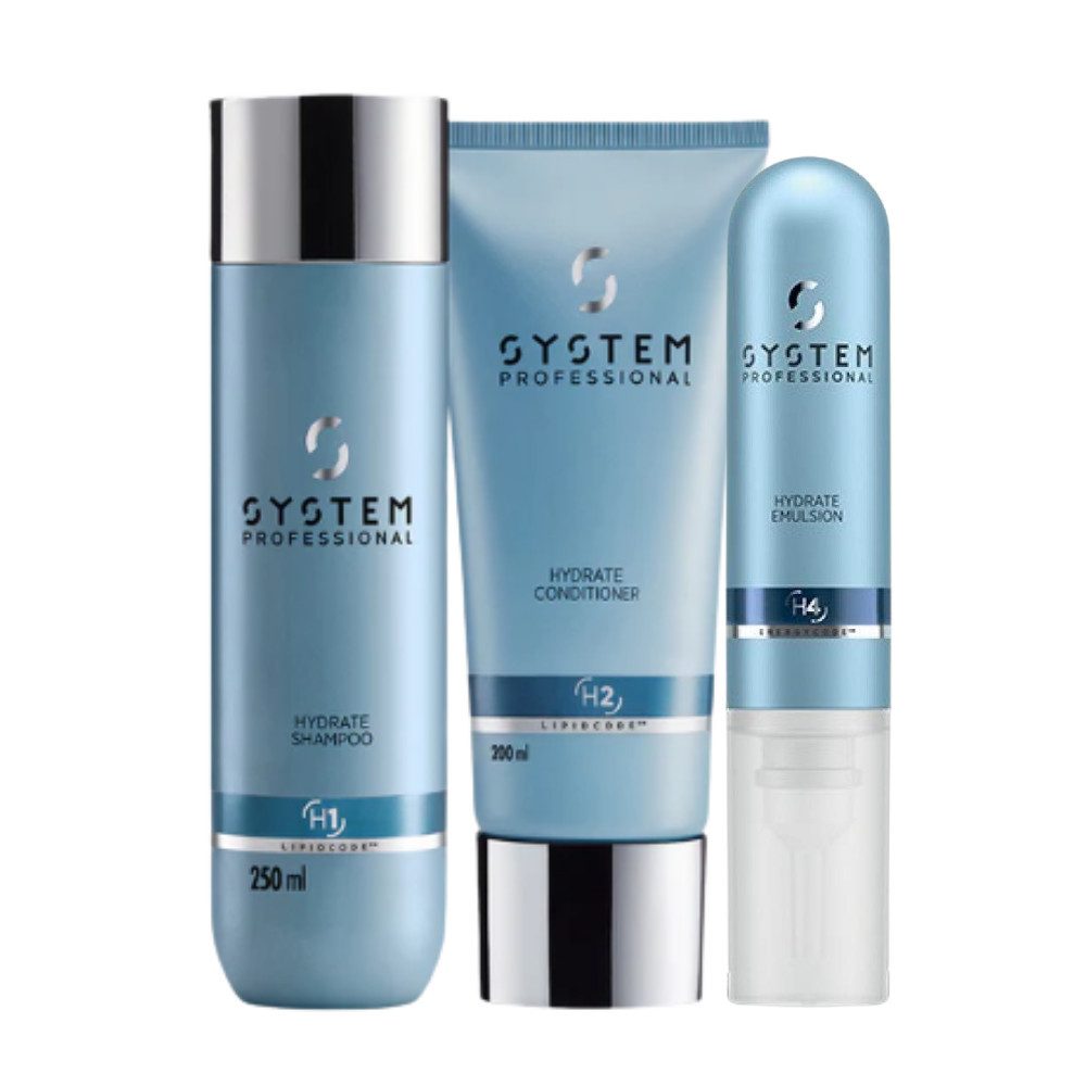 System Professional Haarpflege-Set System Professional Hydrate Set Shampoo + Conditioner + Emulsion, 3-tlg., reichhaltig