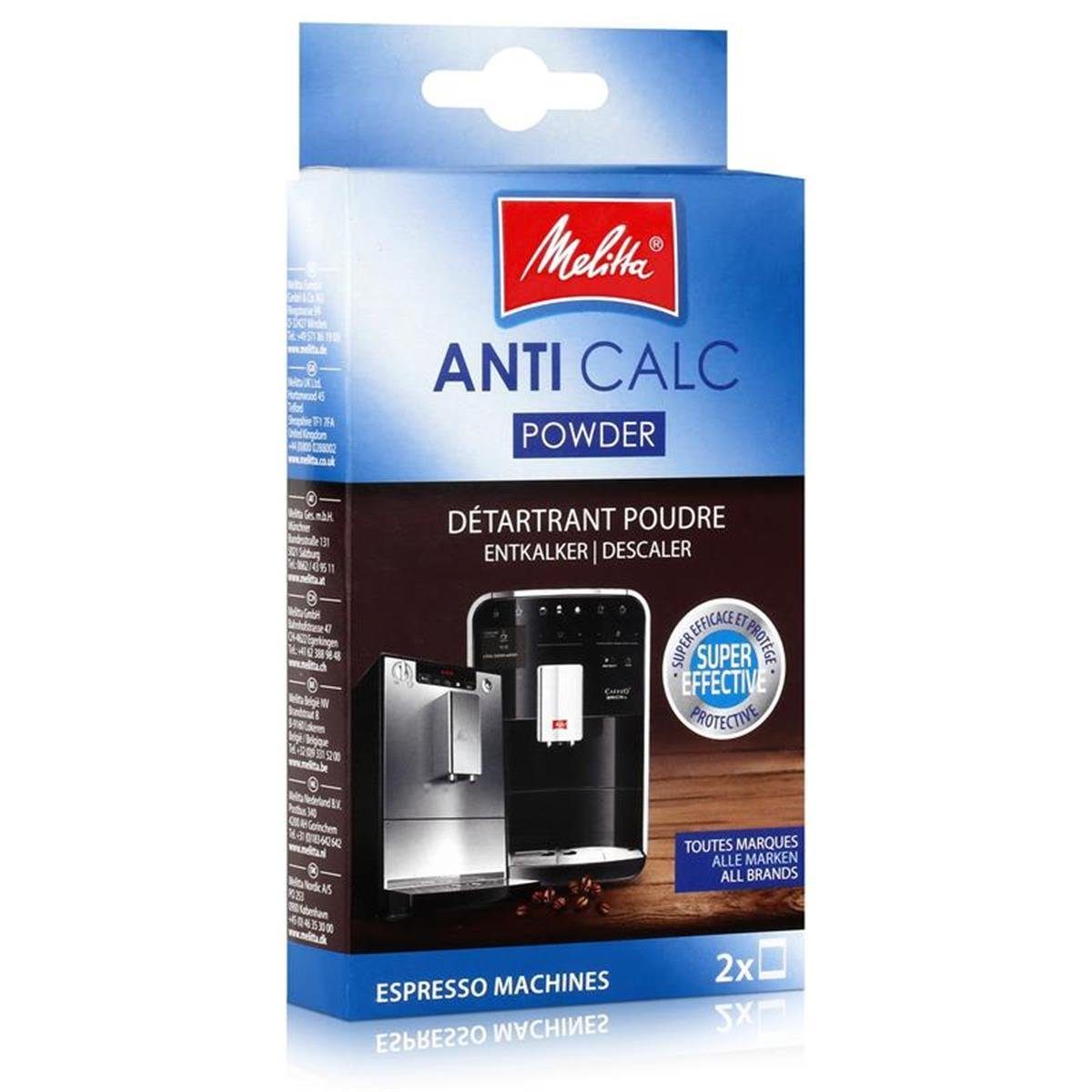 Espresso Machines Pack) Pulver Entkalker (4er 2x40g Entkalker Anticalc Melitta Melitta