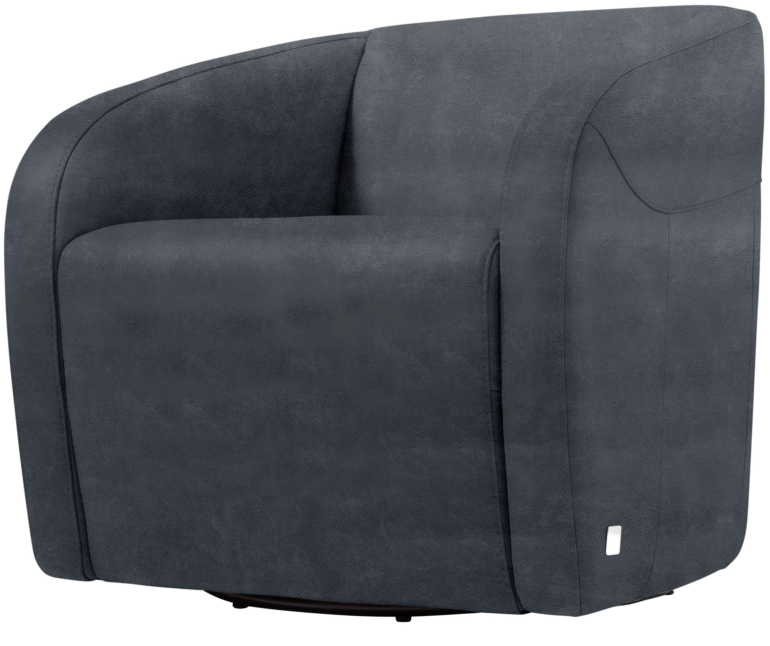 Egoitaliano Sessel Charlottaas Clubsessel, Designsessel, modern und zeitlos, bequem, drehbar, kompakte Stellmaße, Solitärsessel