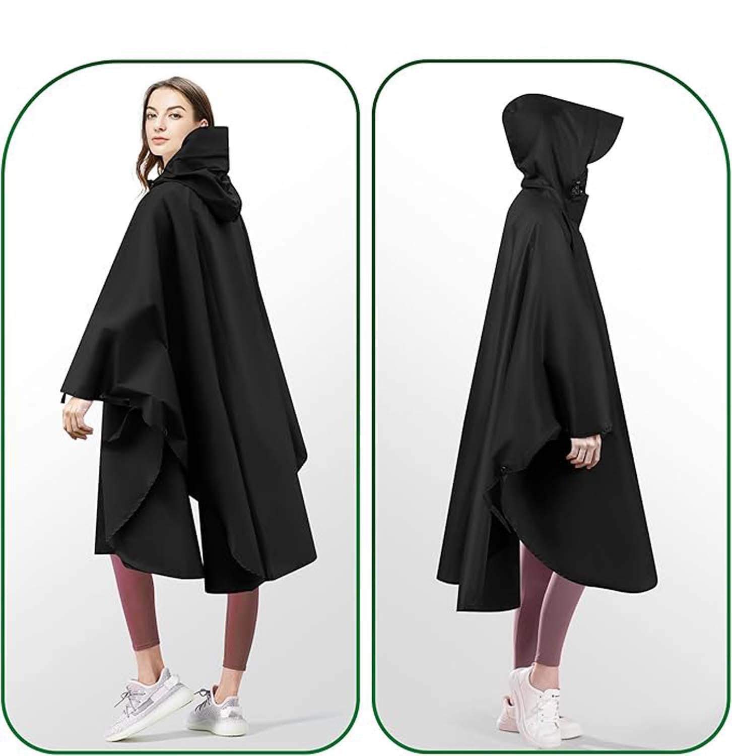 nsihing Regenjacke Unisex Regenjacken Regencape, Wasserdicht mit Kapuze – Bild 3 von 5