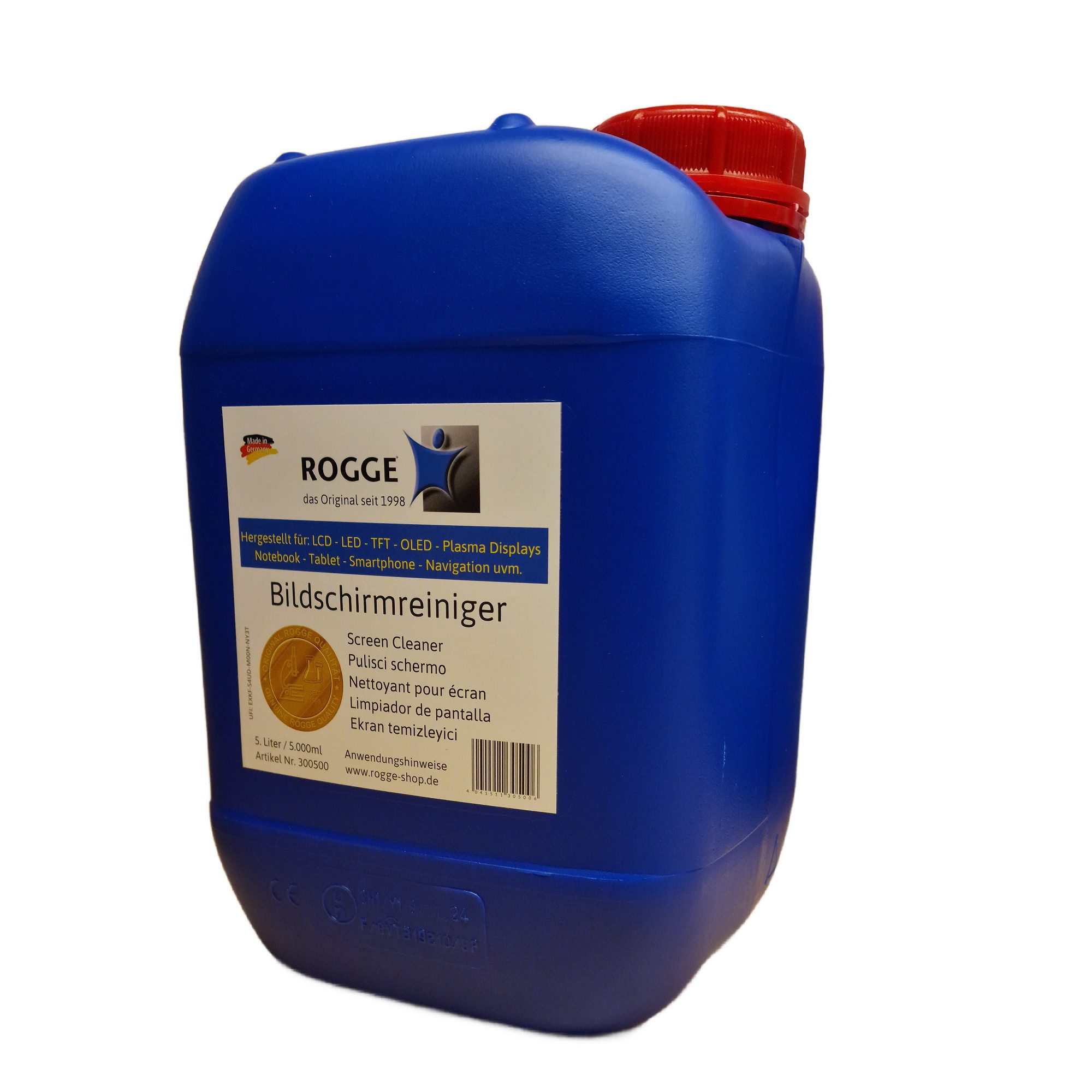 Rogge ROGGE Bildschirmreiniger 5. Liter Nachfüllkanister inkl. Abfüllhahn Flüssigreiniger (1-St)